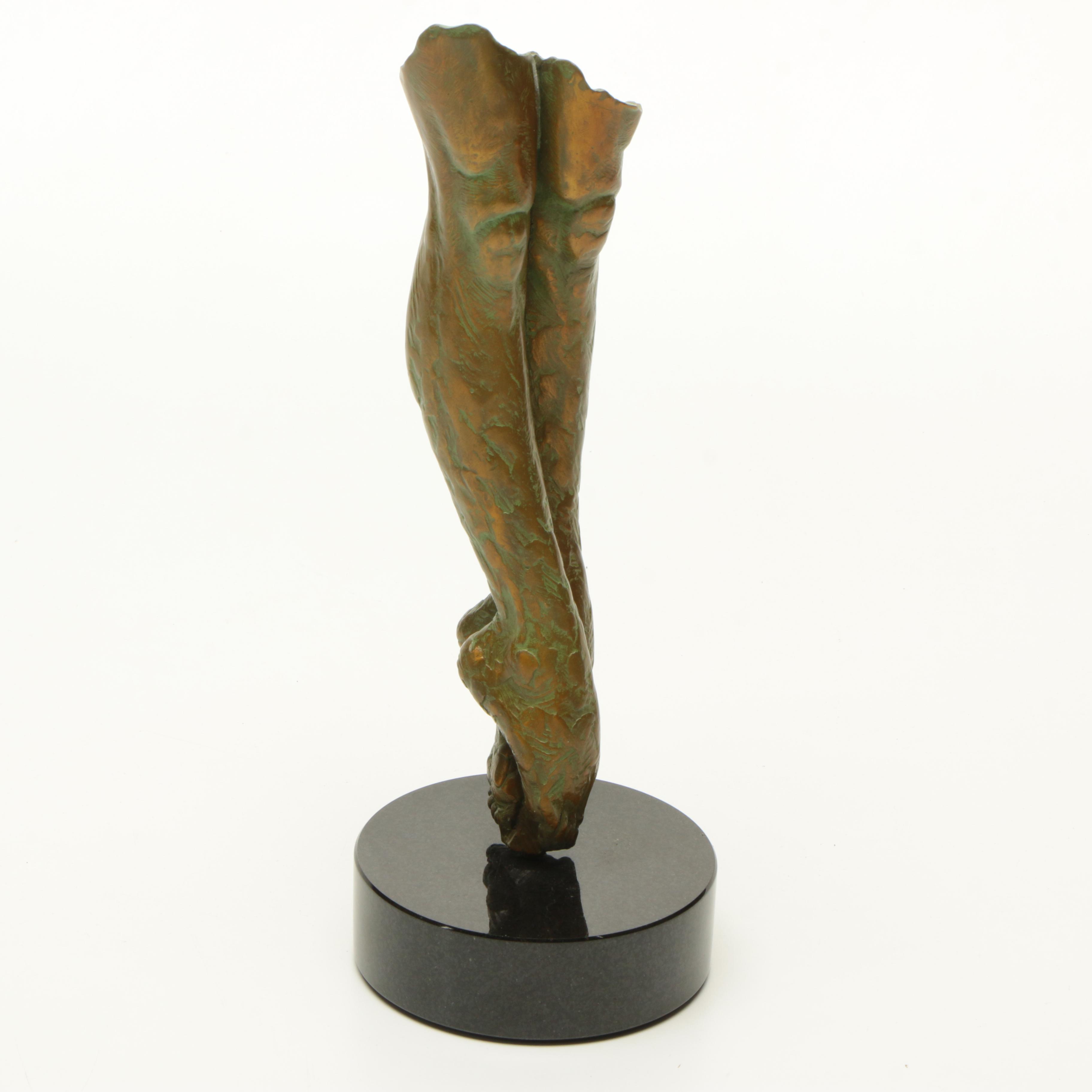 James Lacasse Limited Edition Bronze Sculpture on Gabbro Base "Pirouette"