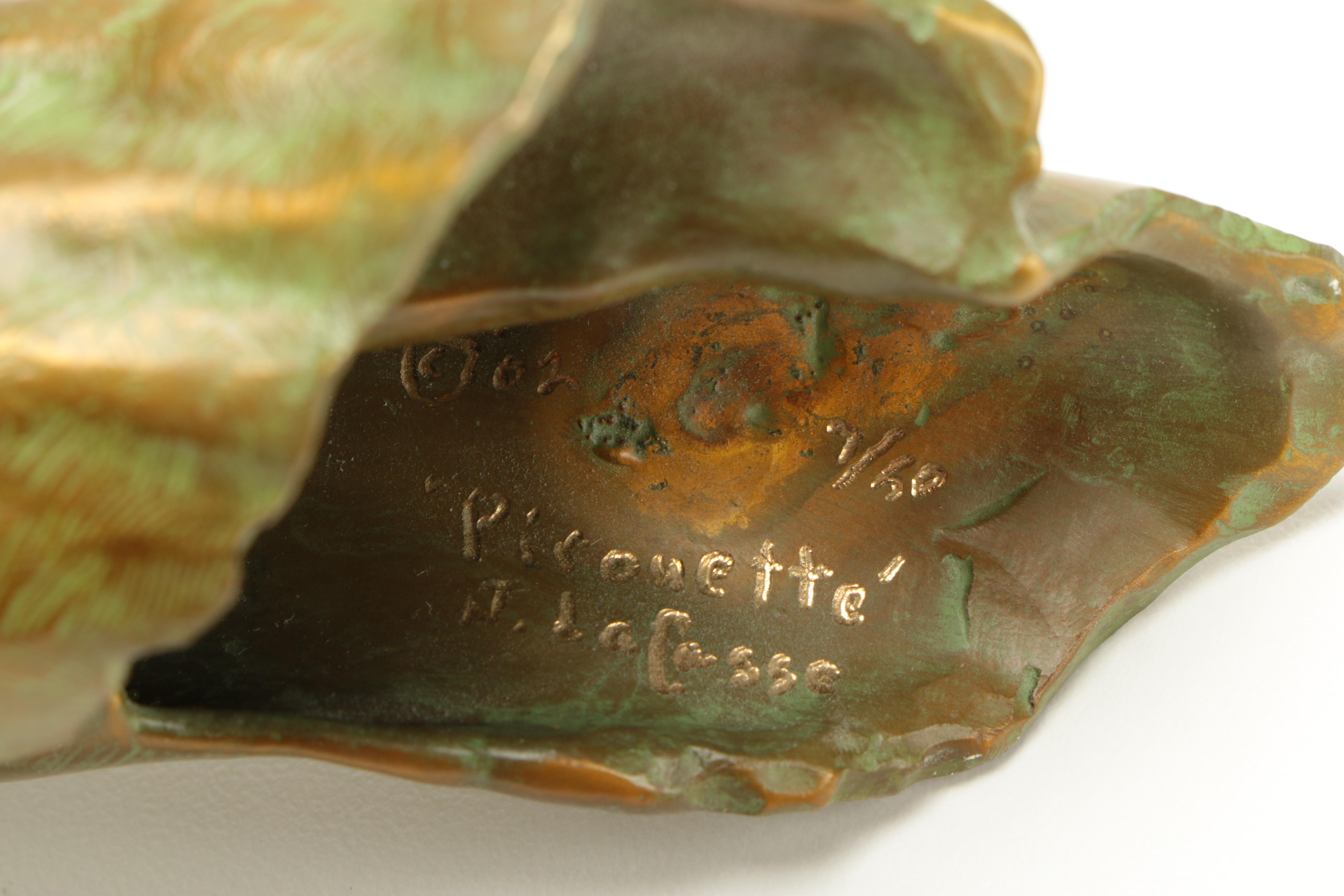 James Lacasse Limited Edition Bronze Sculpture on Gabbro Base "Pirouette"