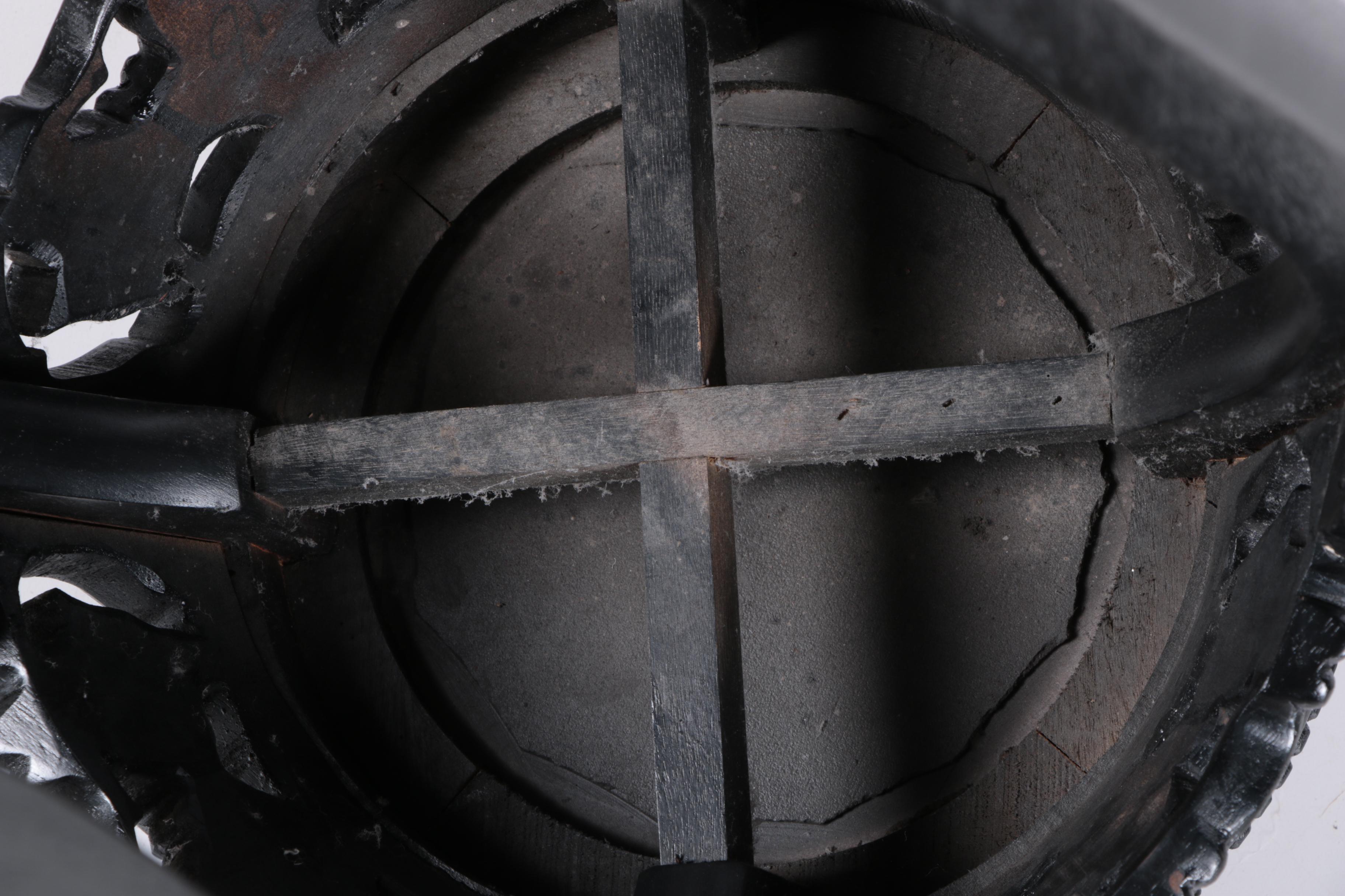 Wooden Display Table with Marble Inlay