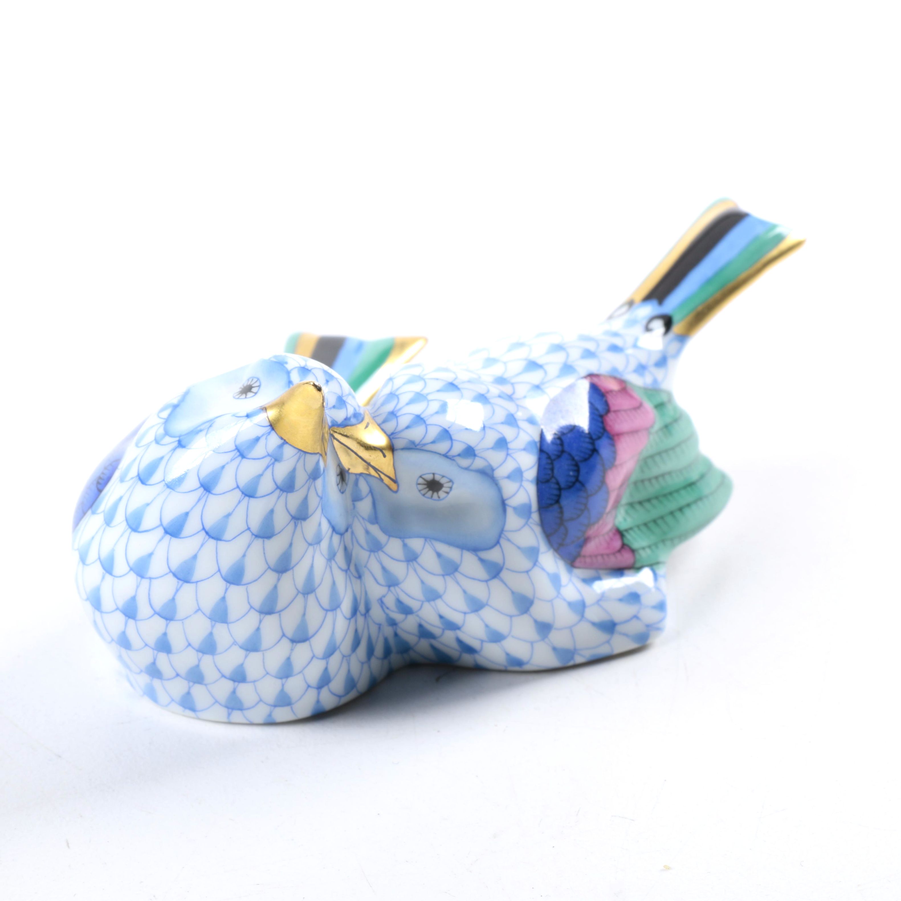 Herend Hungary Porcelain "Love Birds" Figurine