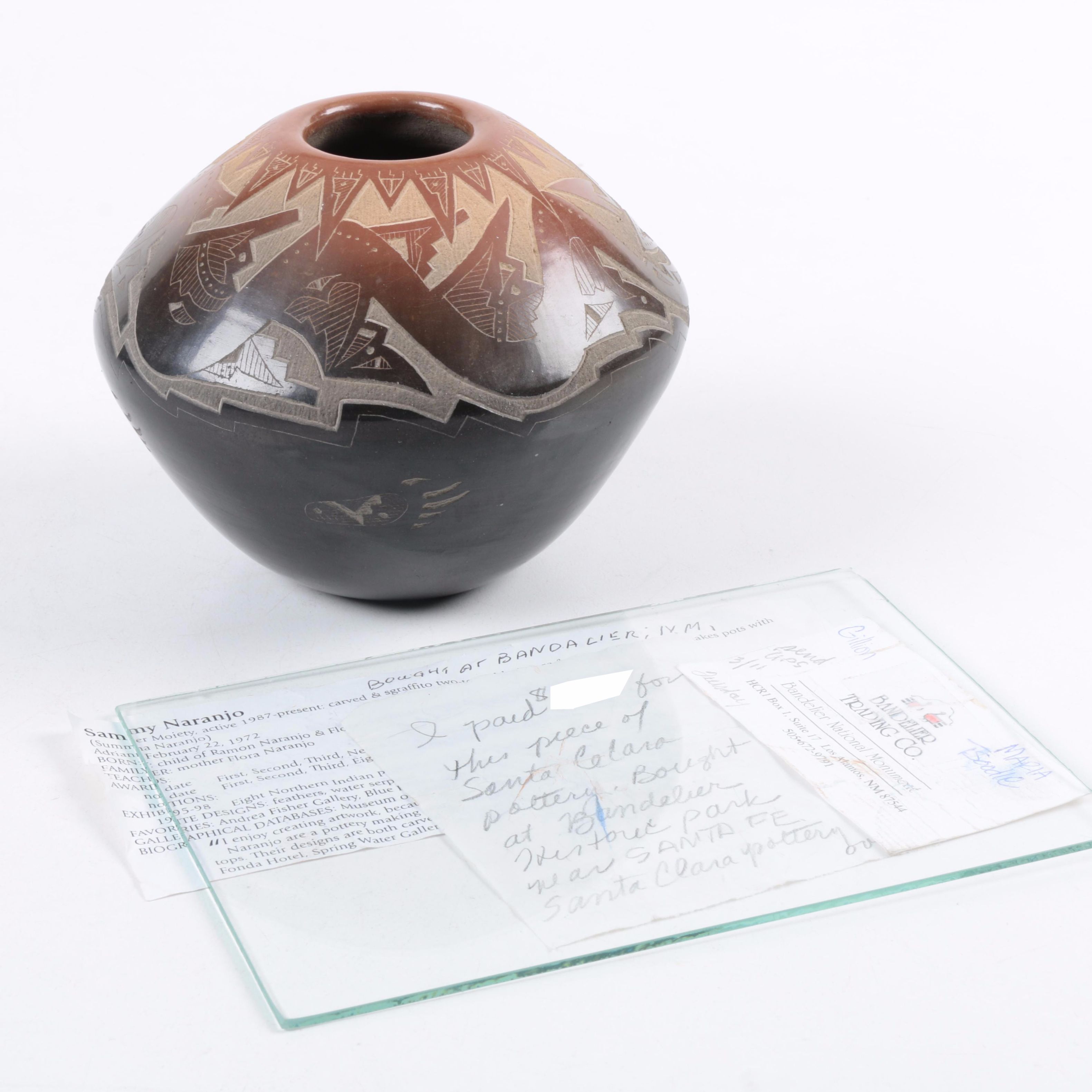 Sammy Naranjo Santa Clara Pueblo Pottery Jar