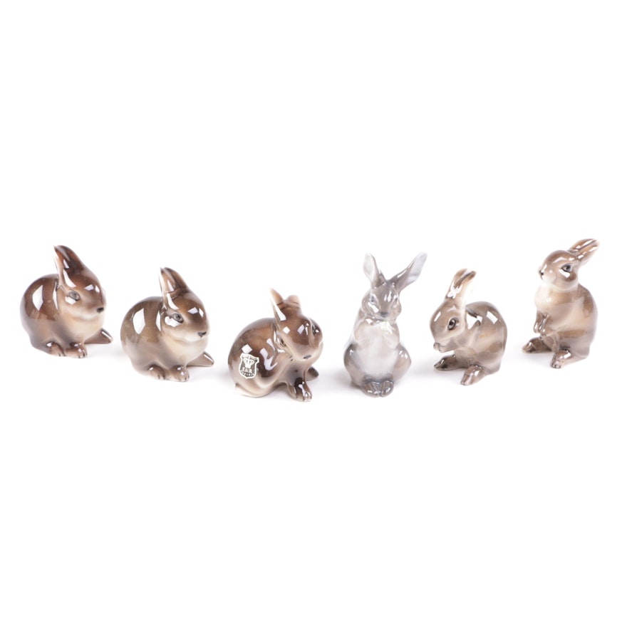 Ceramic Bunny Figurines