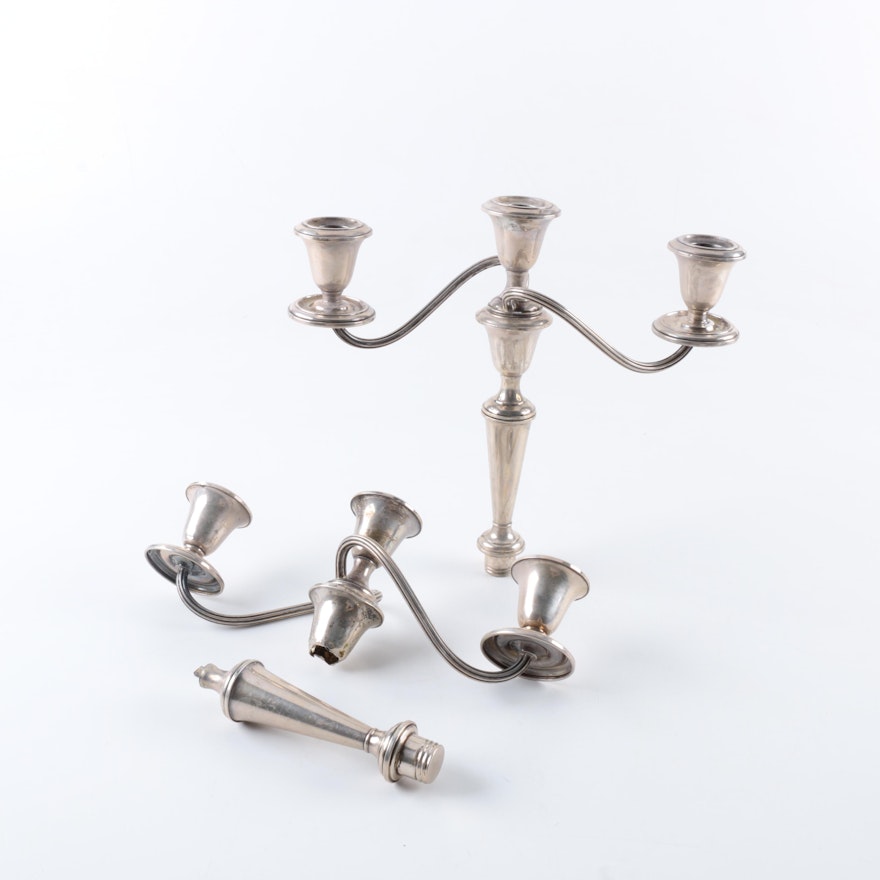 Candelabra Components to Weight Sterling Gorham Candlestick Holders