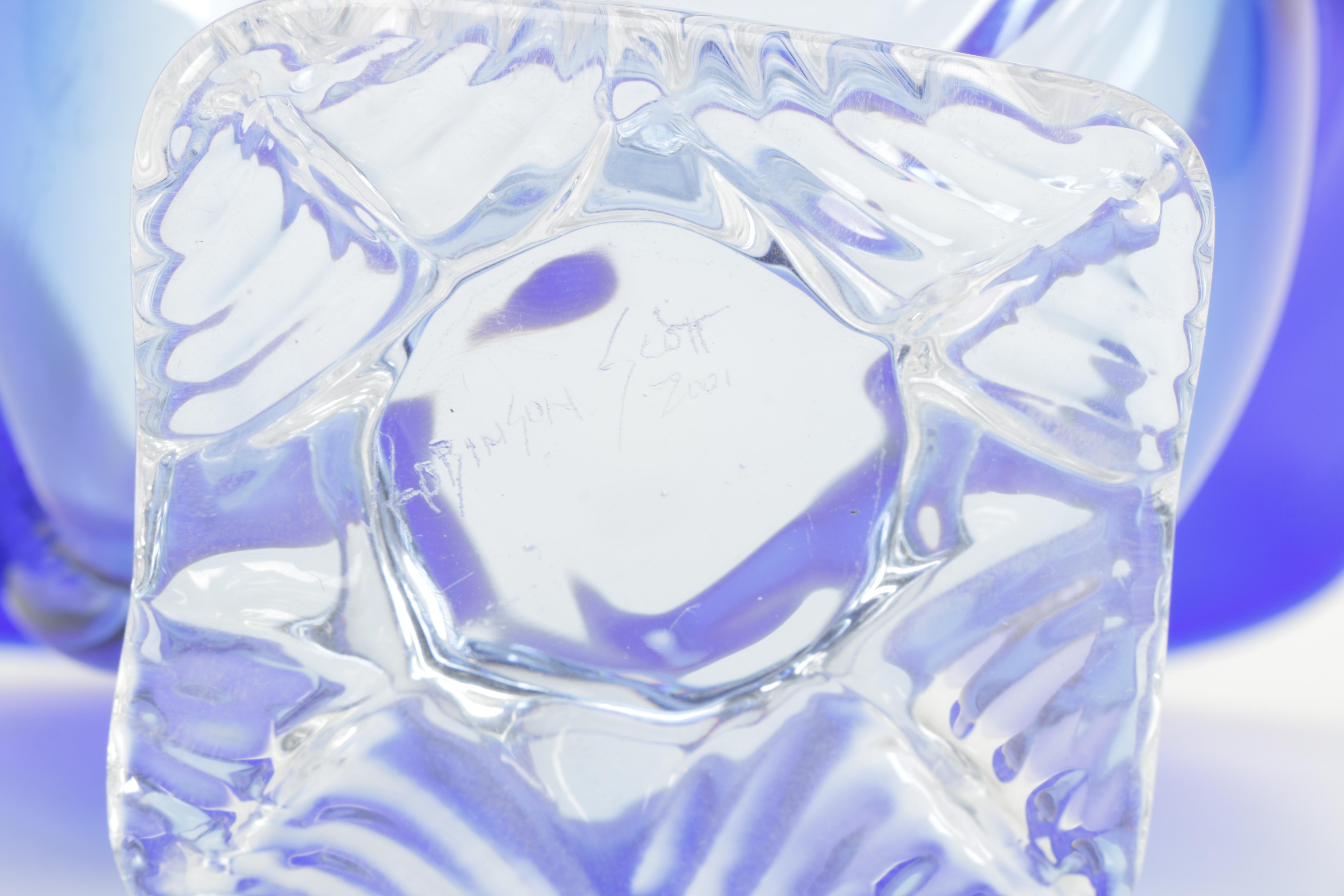 Hand Blown Studio Art Glass Vase by Robinson Scot