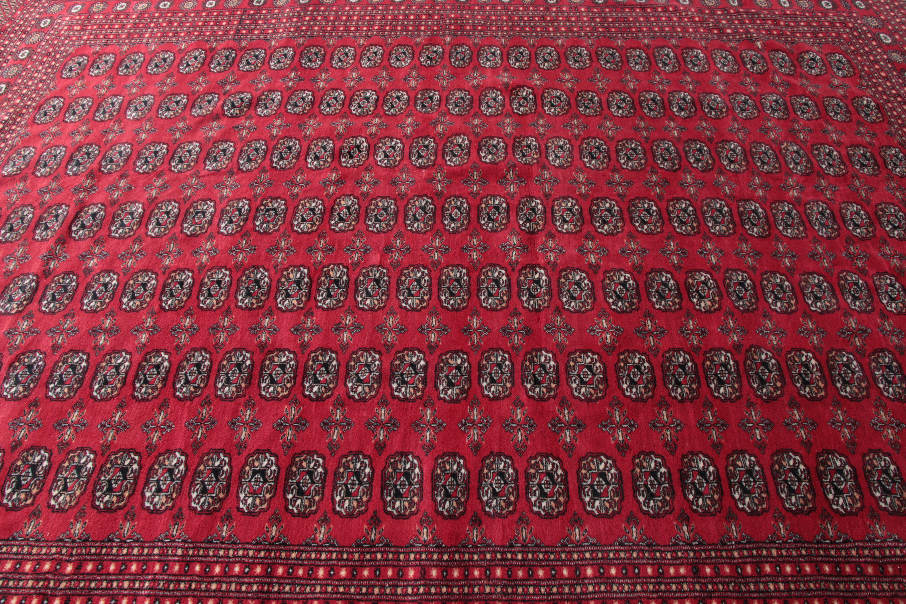 Hand-Knotted Bokhara Wool Area Rug