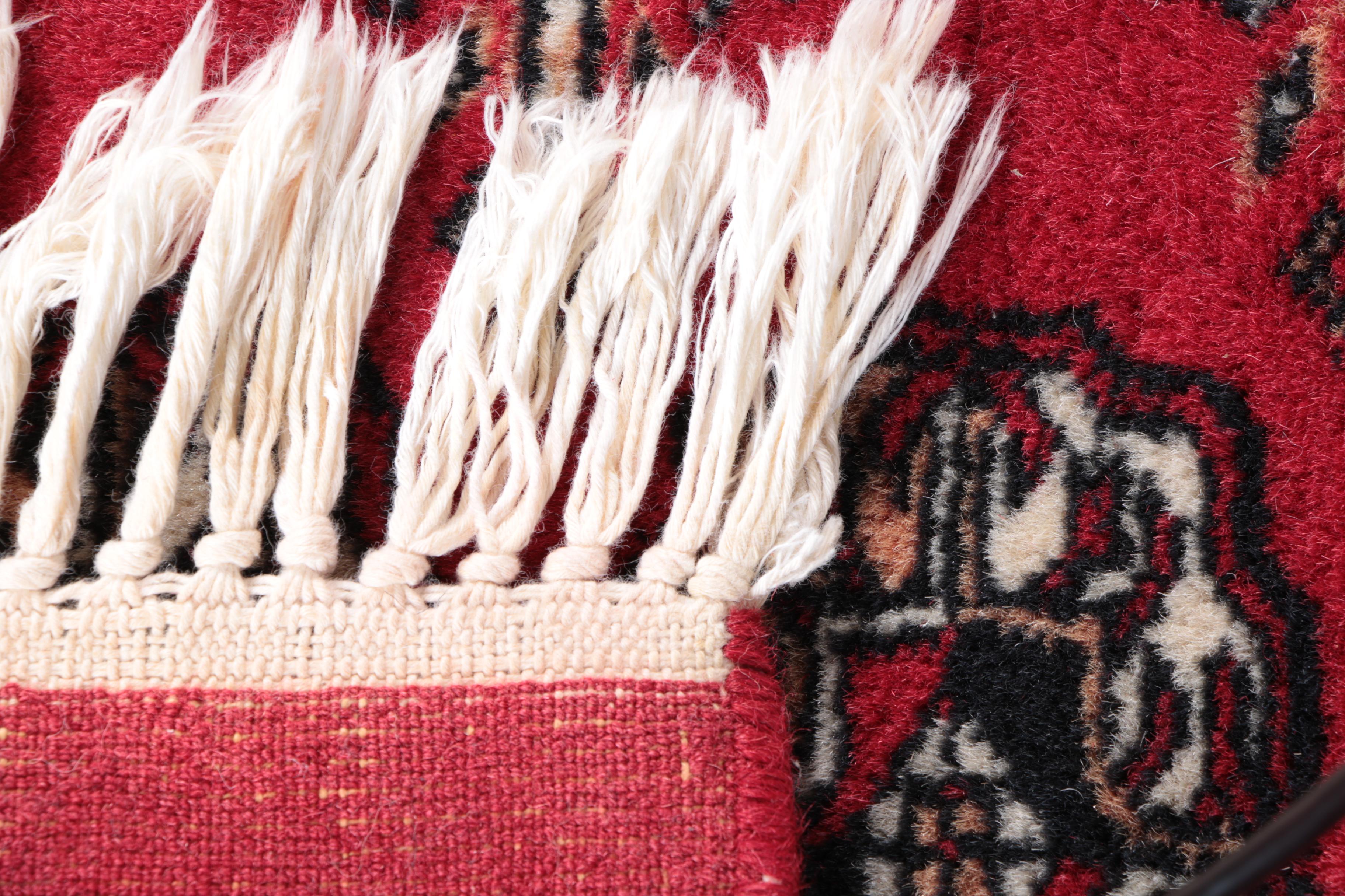 Hand-Knotted Bokhara Wool Area Rug