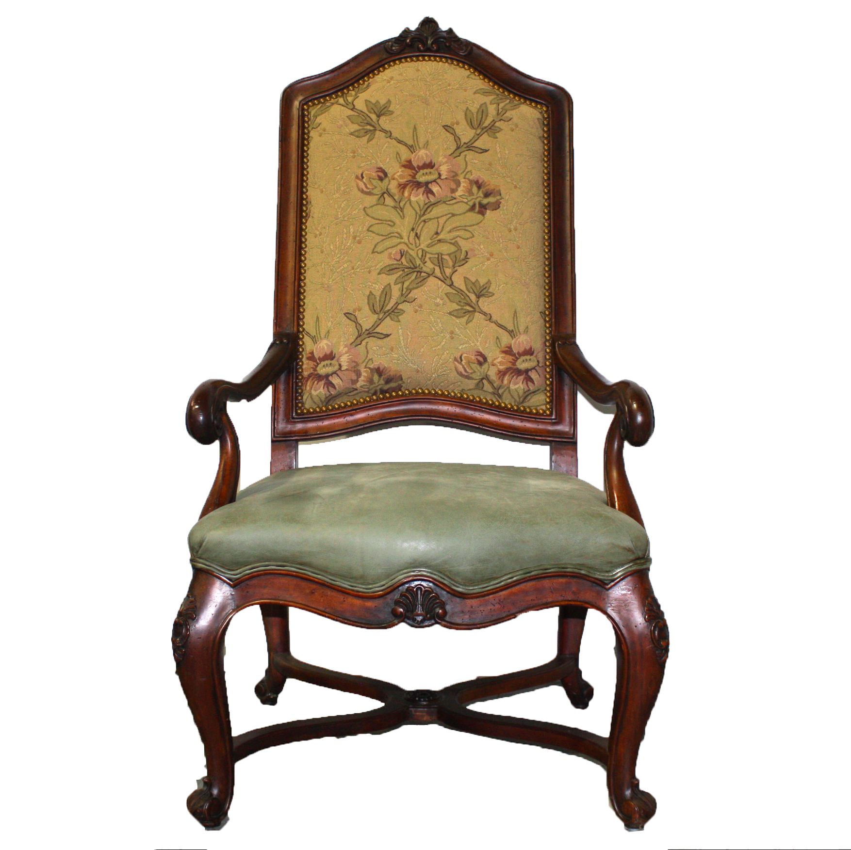 Vintage Queen Anne Style Arm Chair
