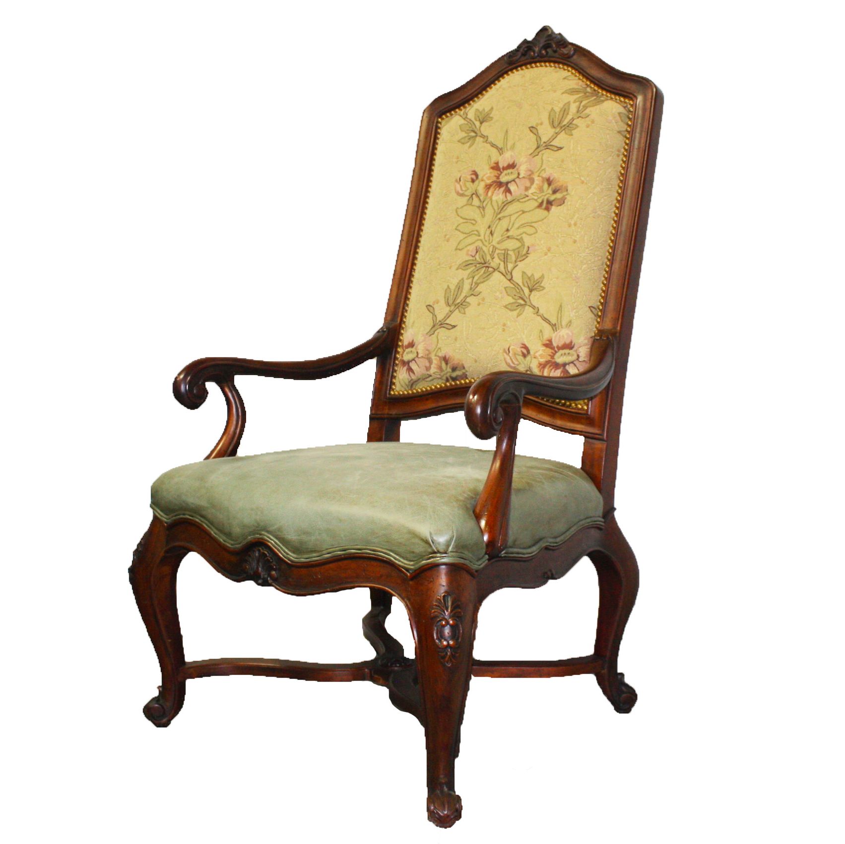 Vintage Queen Anne Style Arm Chair