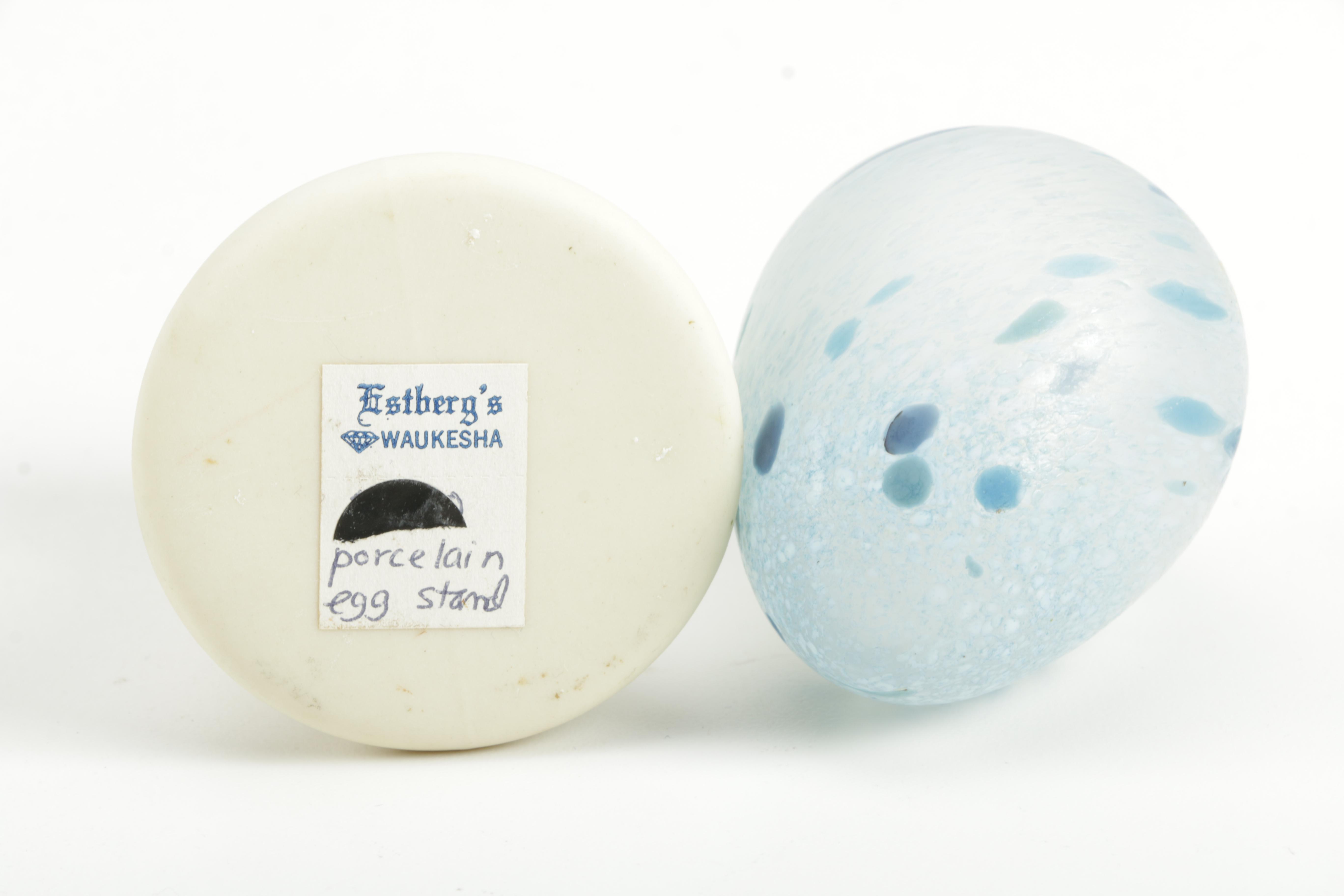 Decorative Eggs Including Crystal and Glass