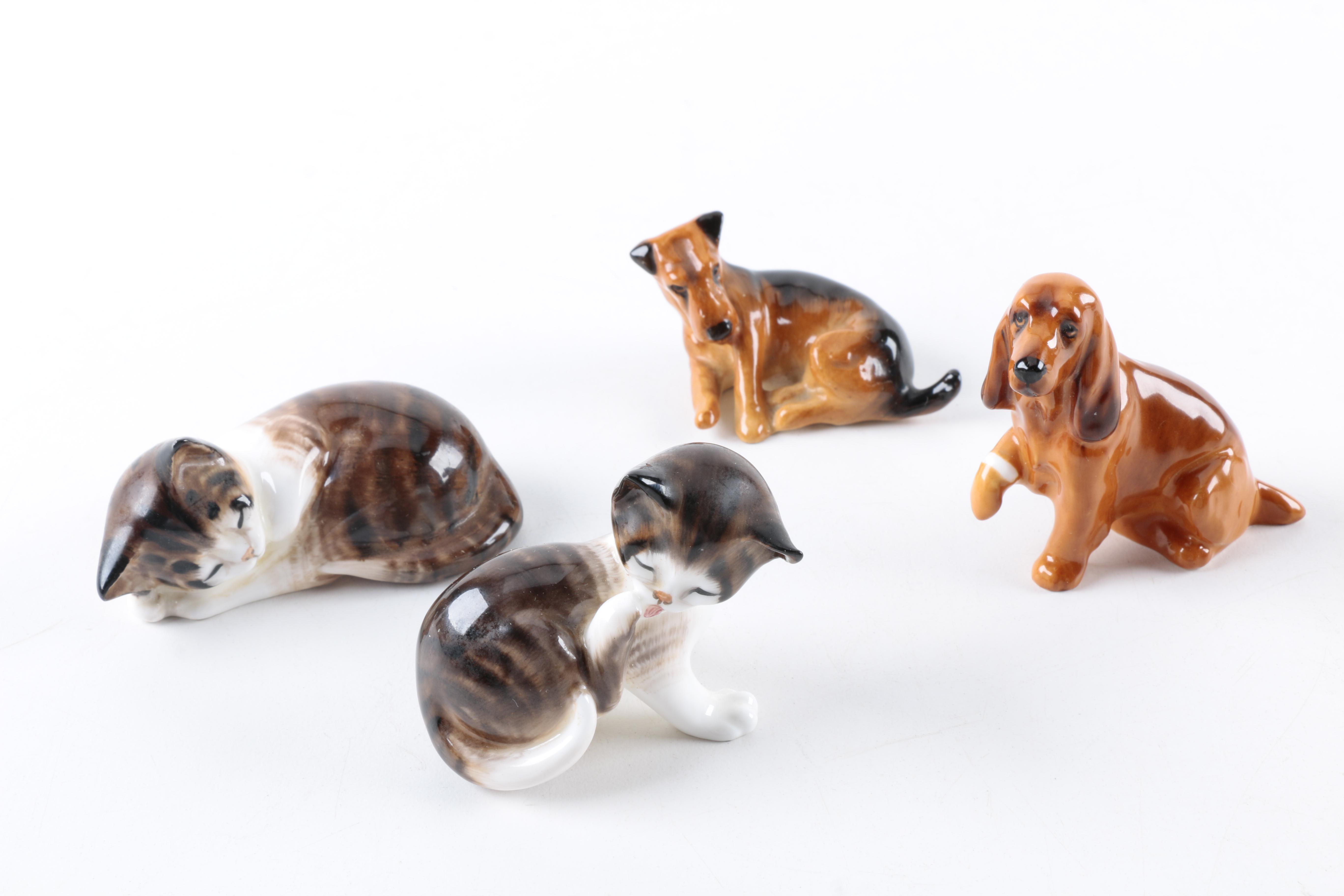 Royal Doulton cat and dog figures