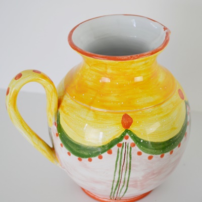 Festin Coquin French Art Pottery Pitcher and Bowl