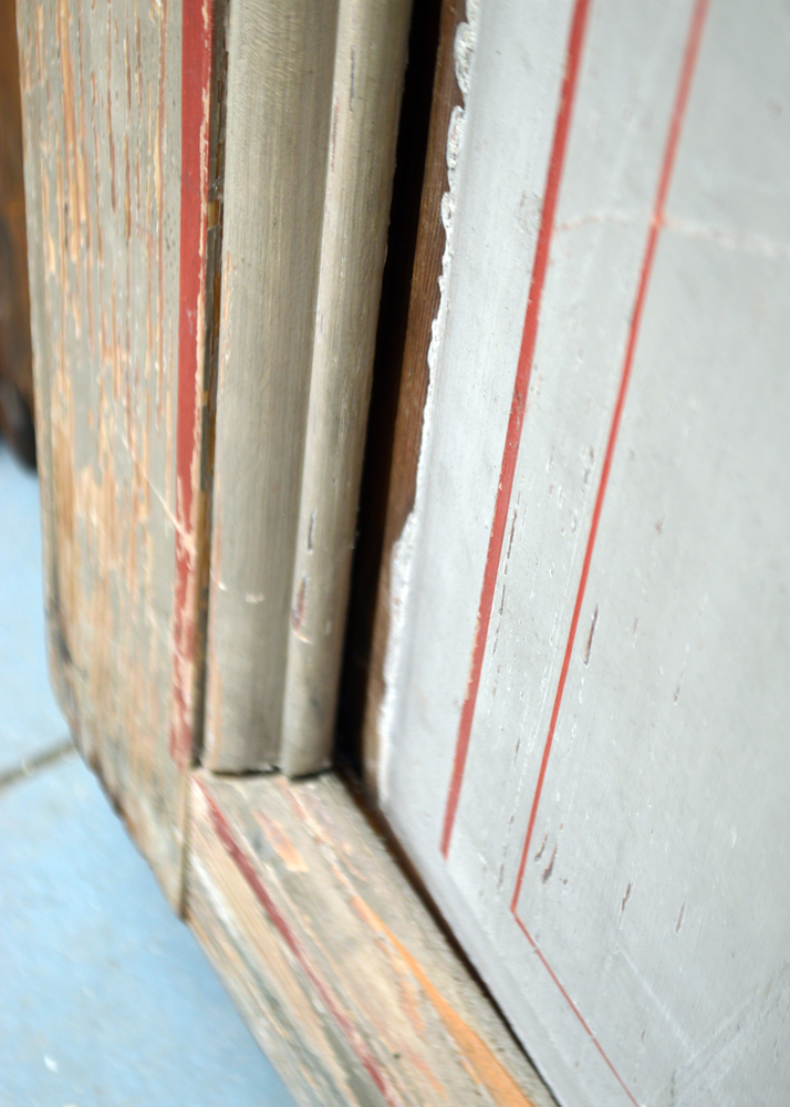 Pair of Antique Painted French Pocket Doors