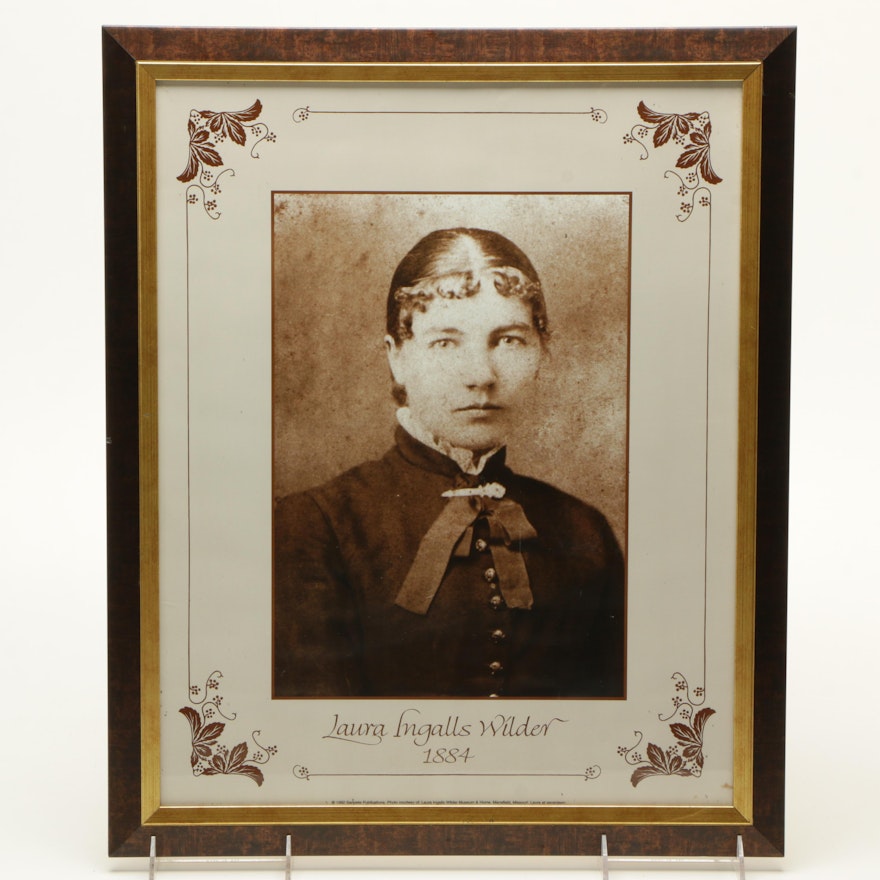 Offset Lithograph Print Poster of Laura Ingalls Wilder in 1884, Age 17