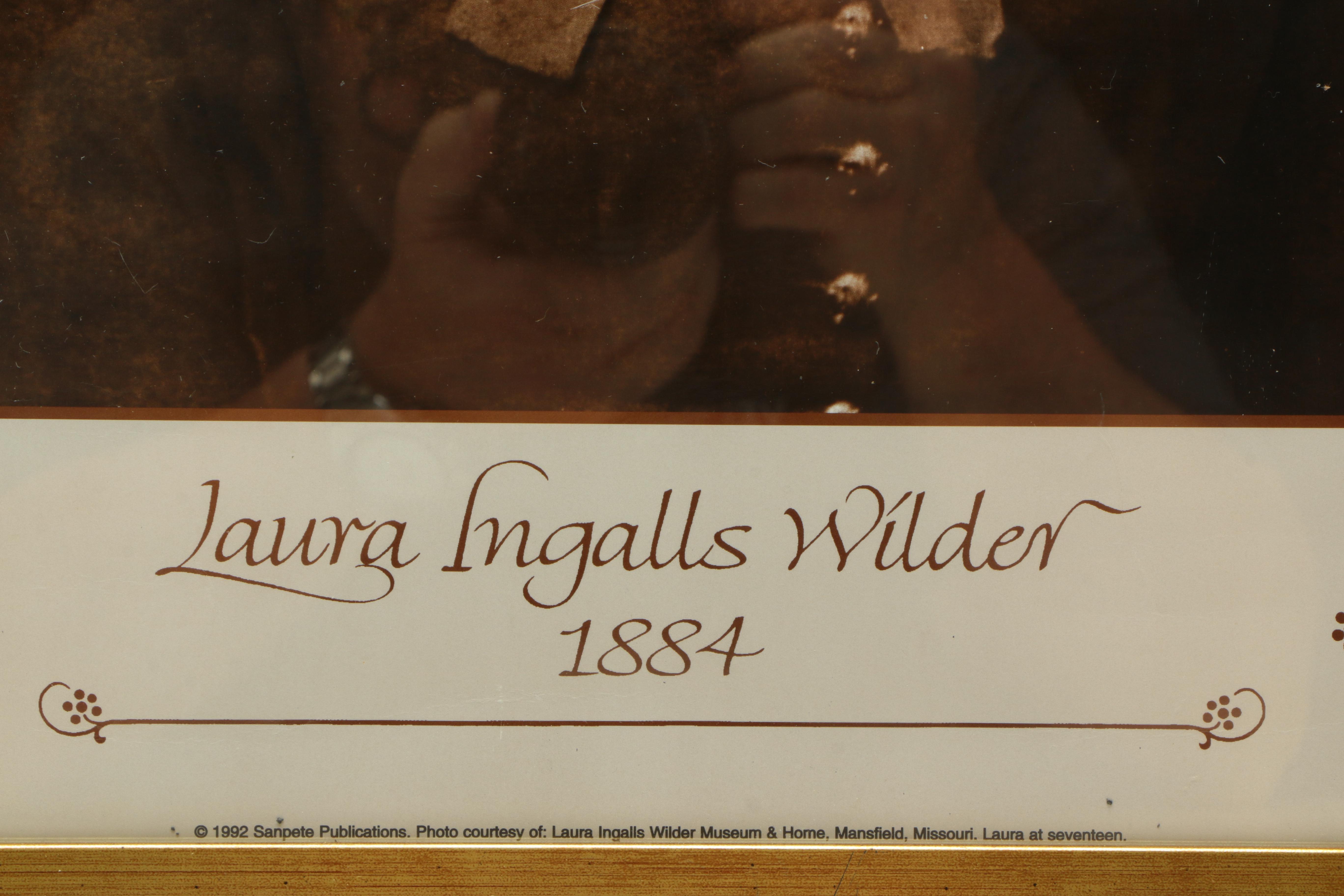 Offset Lithograph Print Poster of Laura Ingalls Wilder in 1884, Age 17