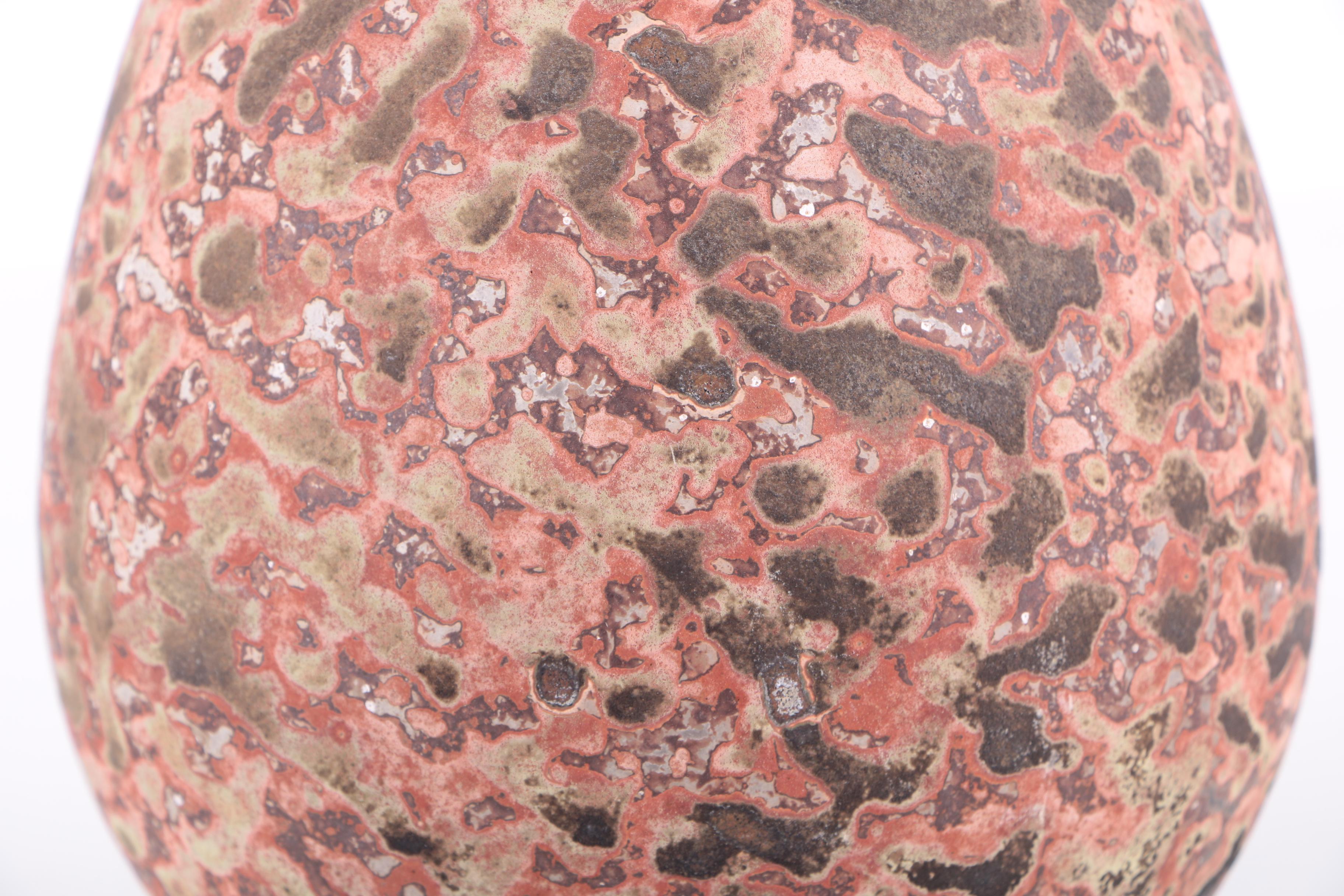 Raku Fired Hand Thrown Stoneware Vase