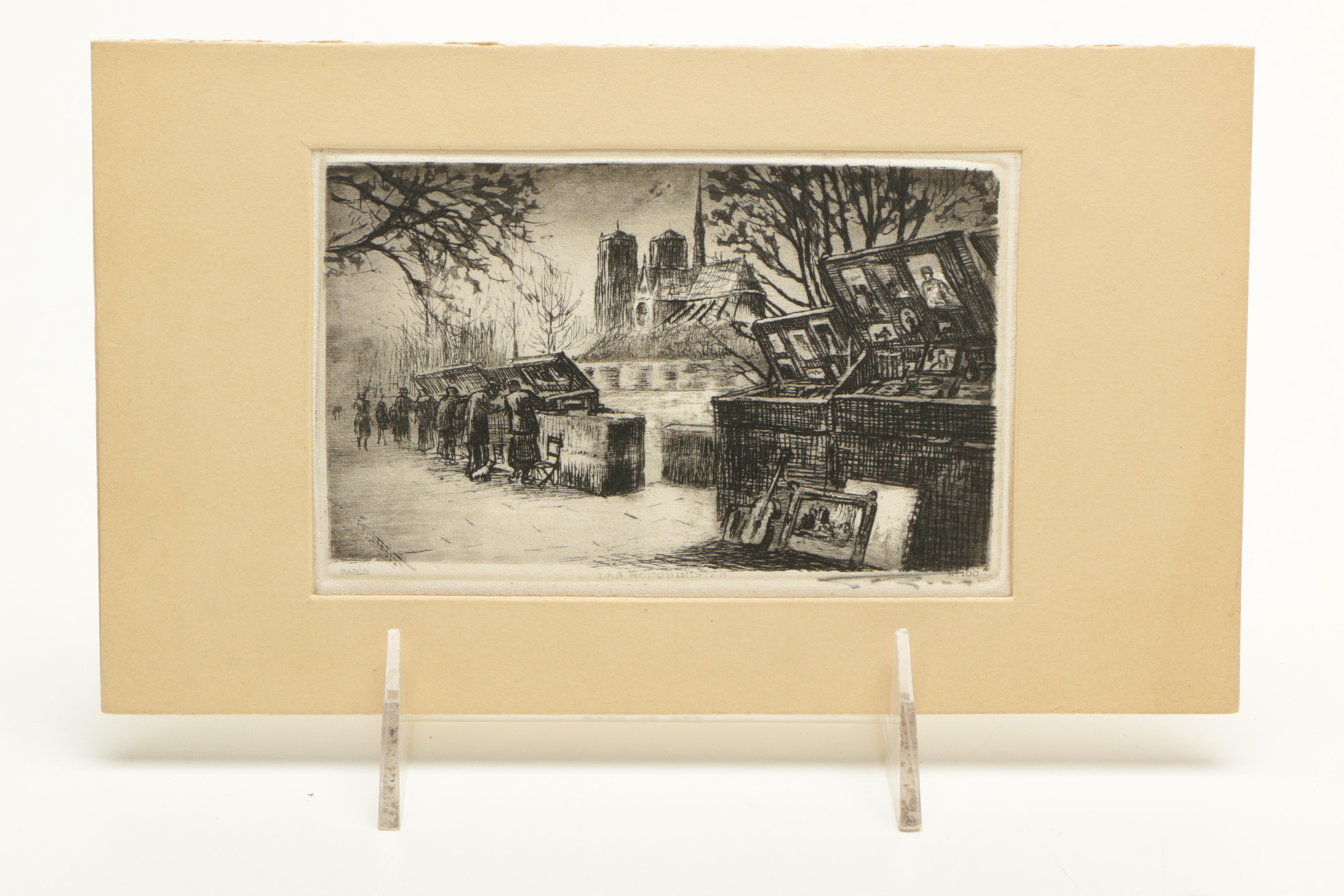 Collection of Etchings on Silk