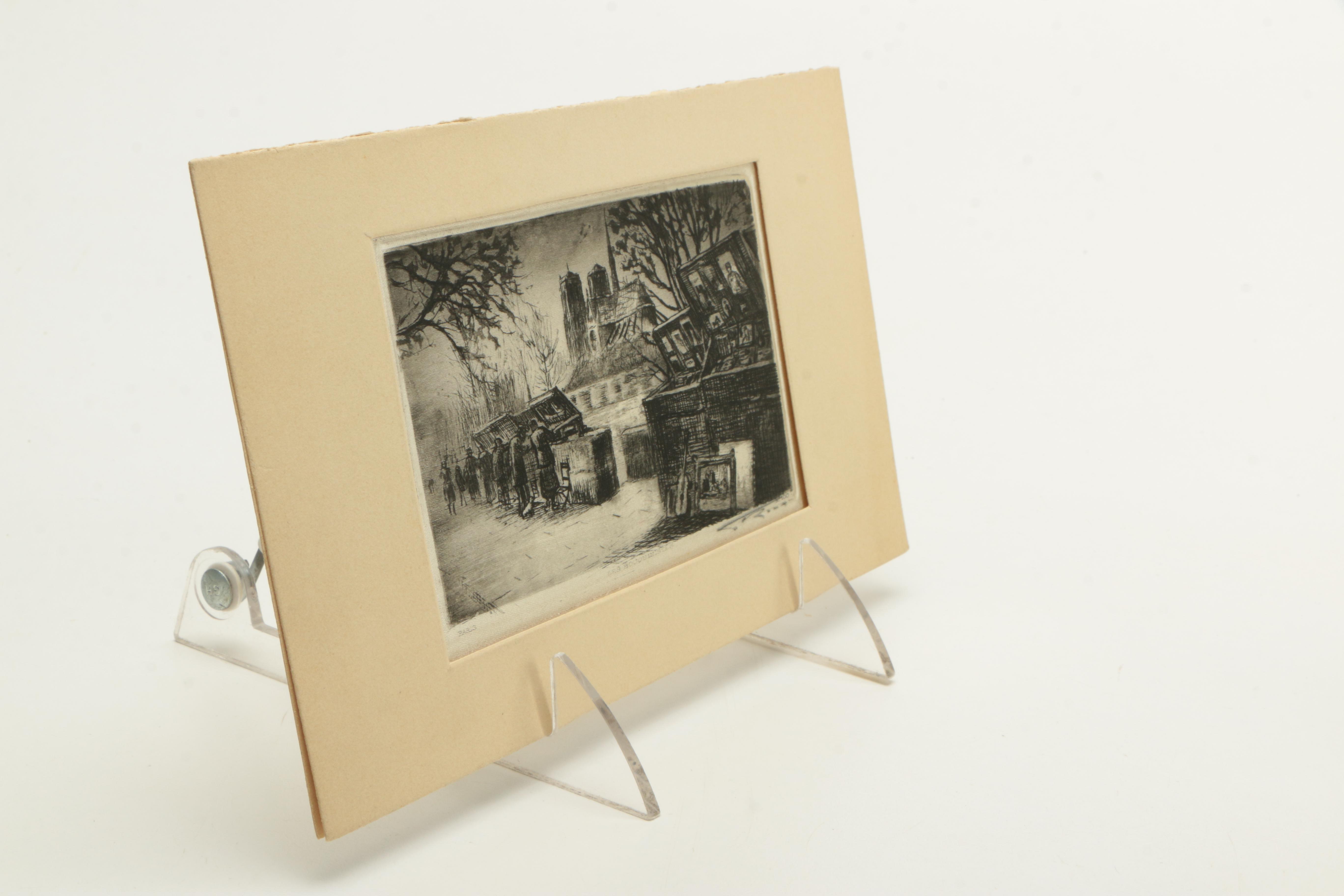 Collection of Etchings on Silk