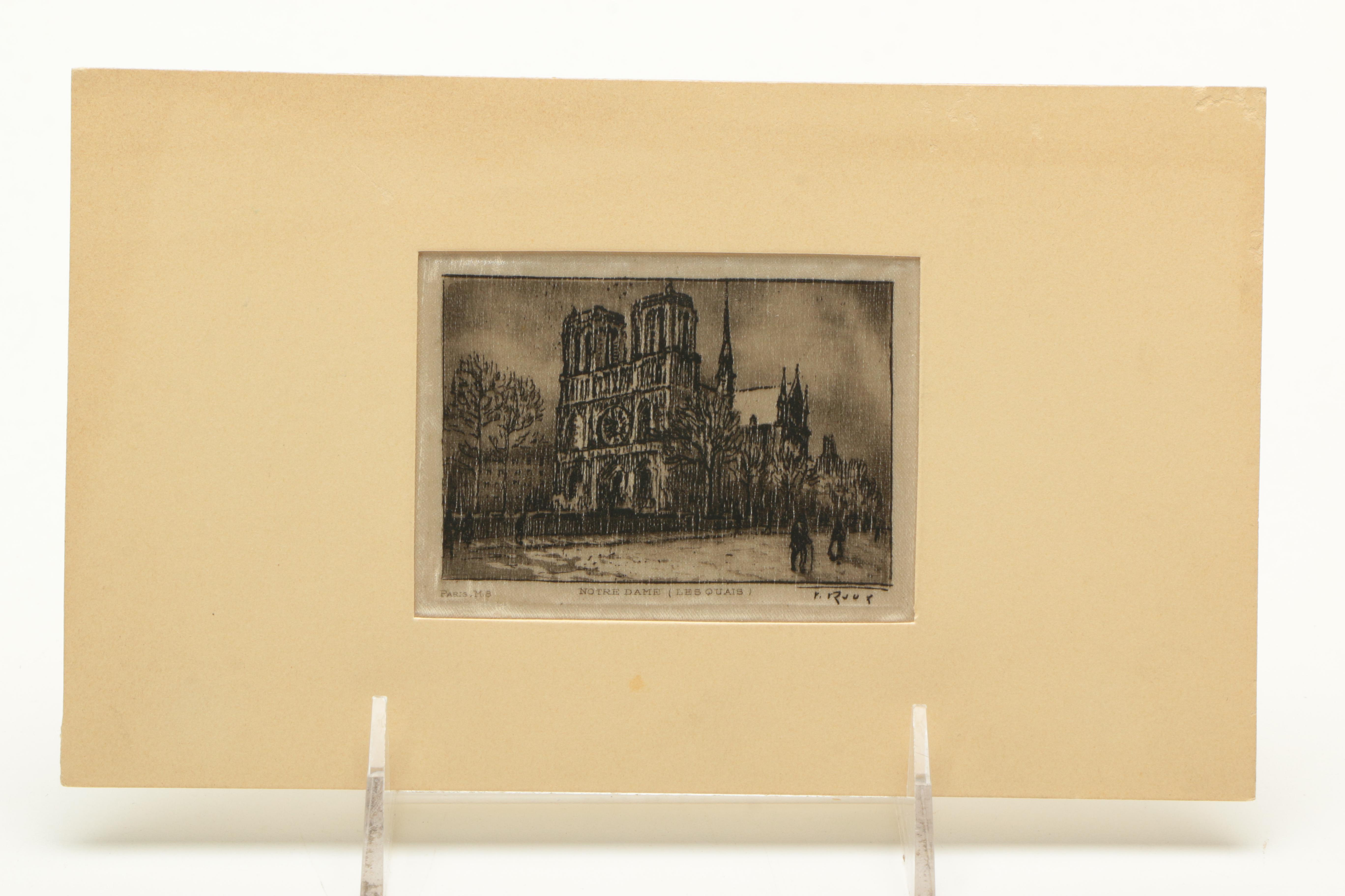 Collection of Etchings on Silk