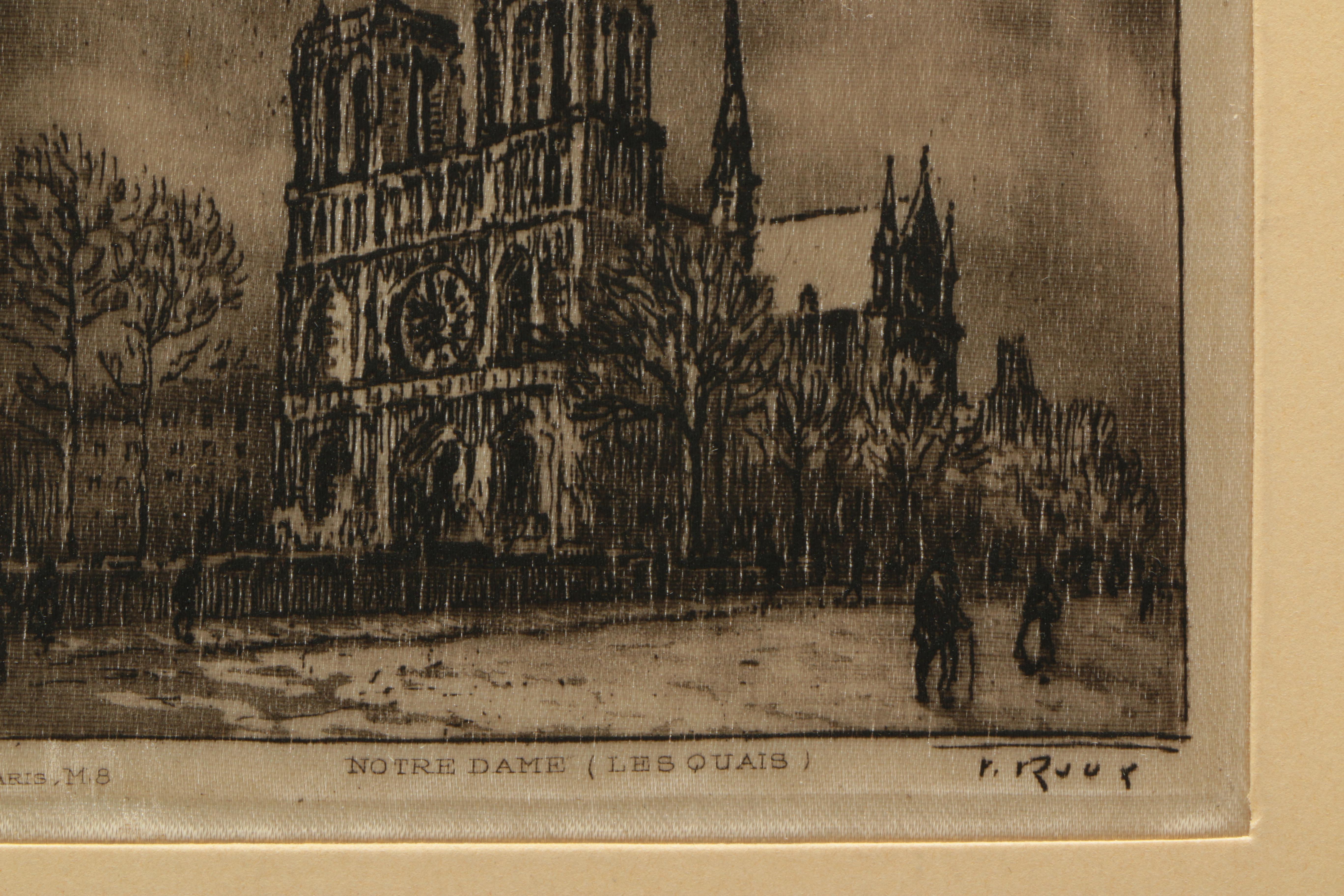 Collection of Etchings on Silk