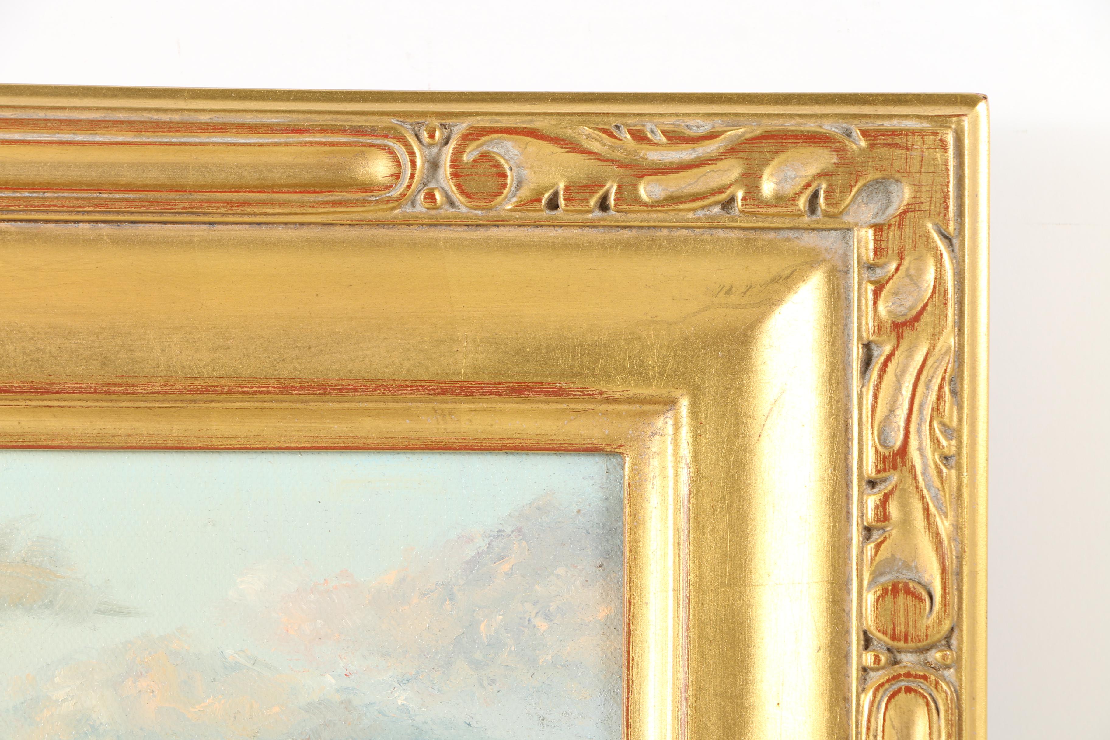 Joy Batte Oil Seascape on Canvas in Fine Contemporary Arts & Crafts Frame