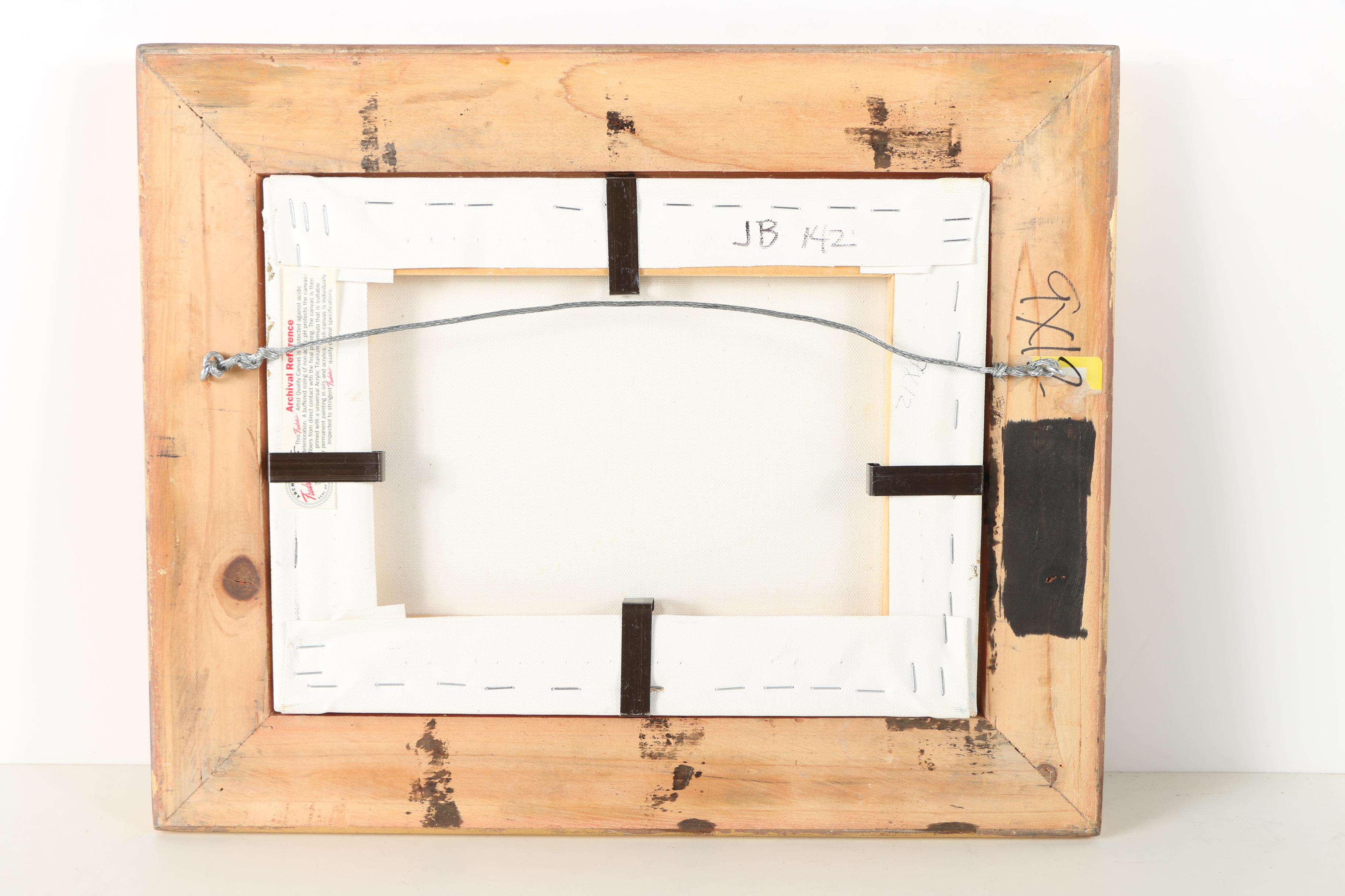 Joy Batte Oil Seascape on Canvas in Fine Contemporary Arts & Crafts Frame