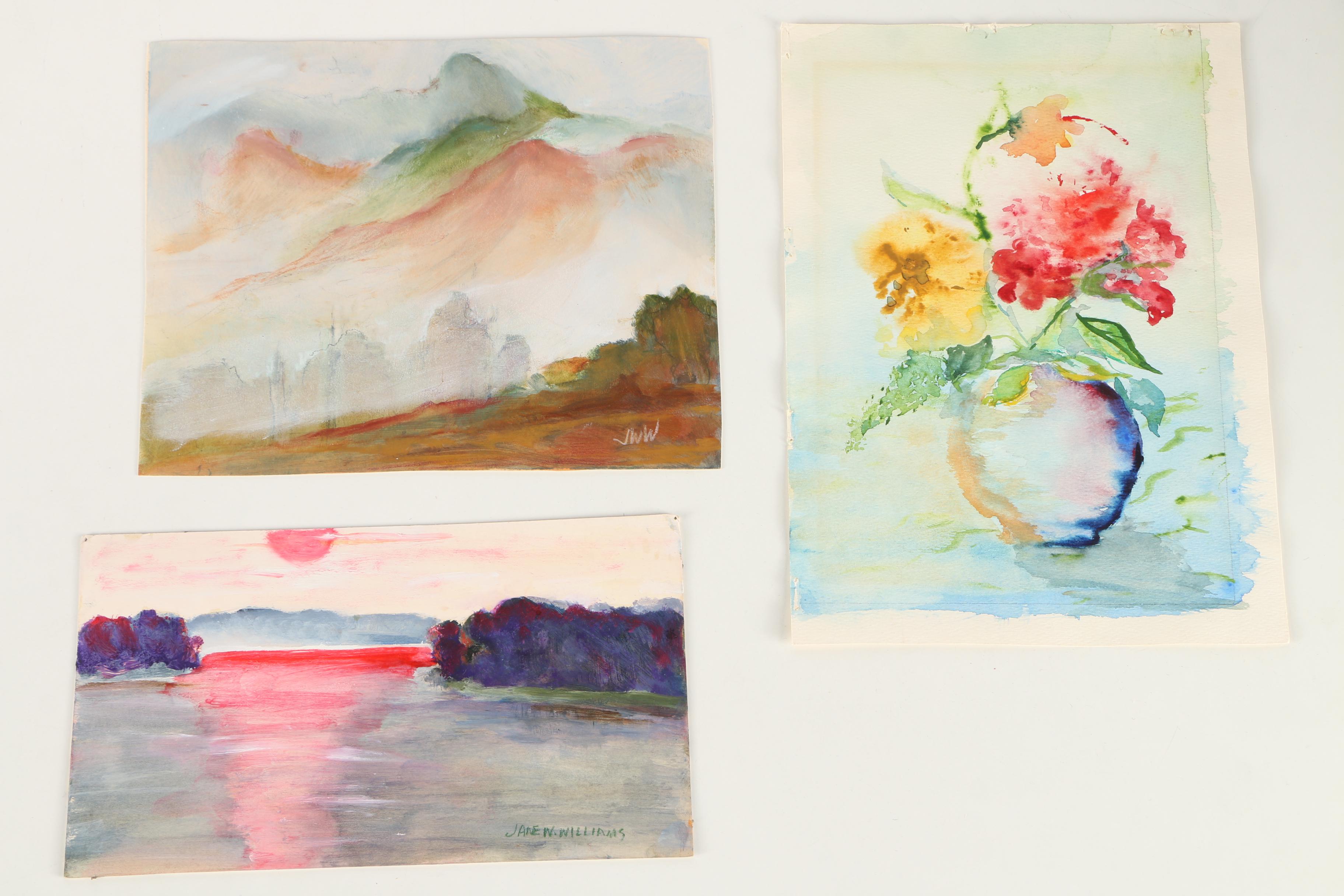 Jane W. Williams and Other Paintings on Paper