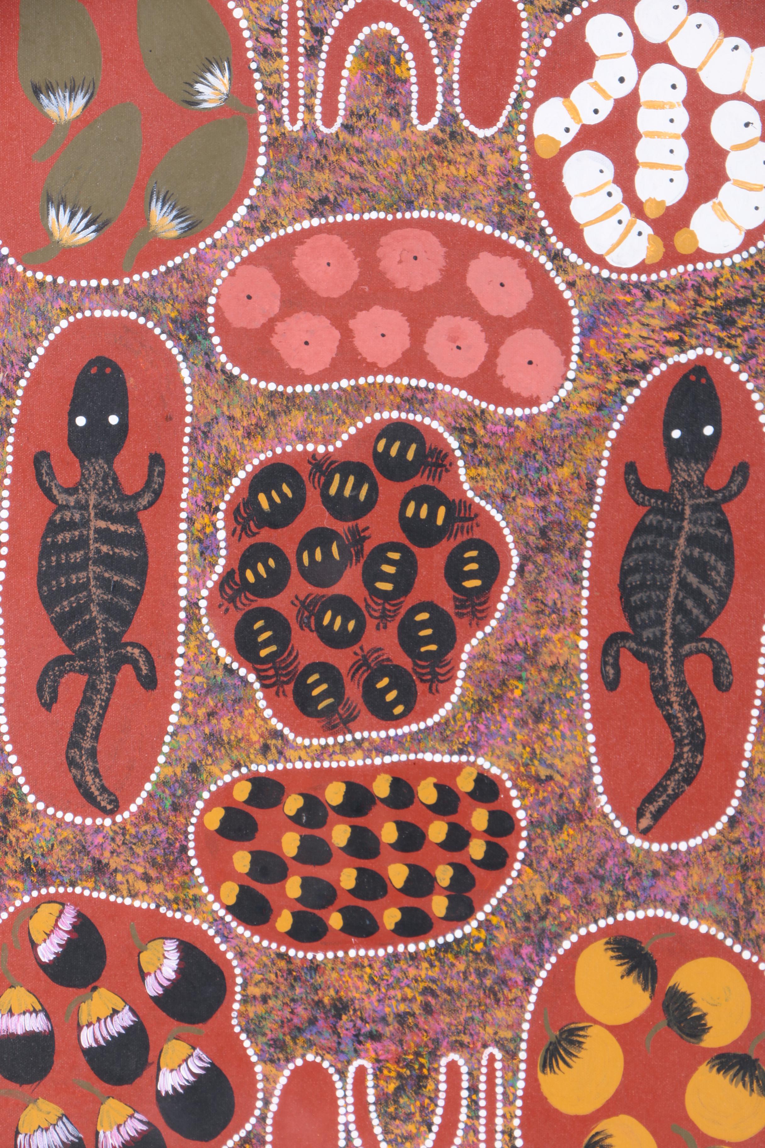 Audrey Nugarrai Acrylic Folk Painting on Canvas Board