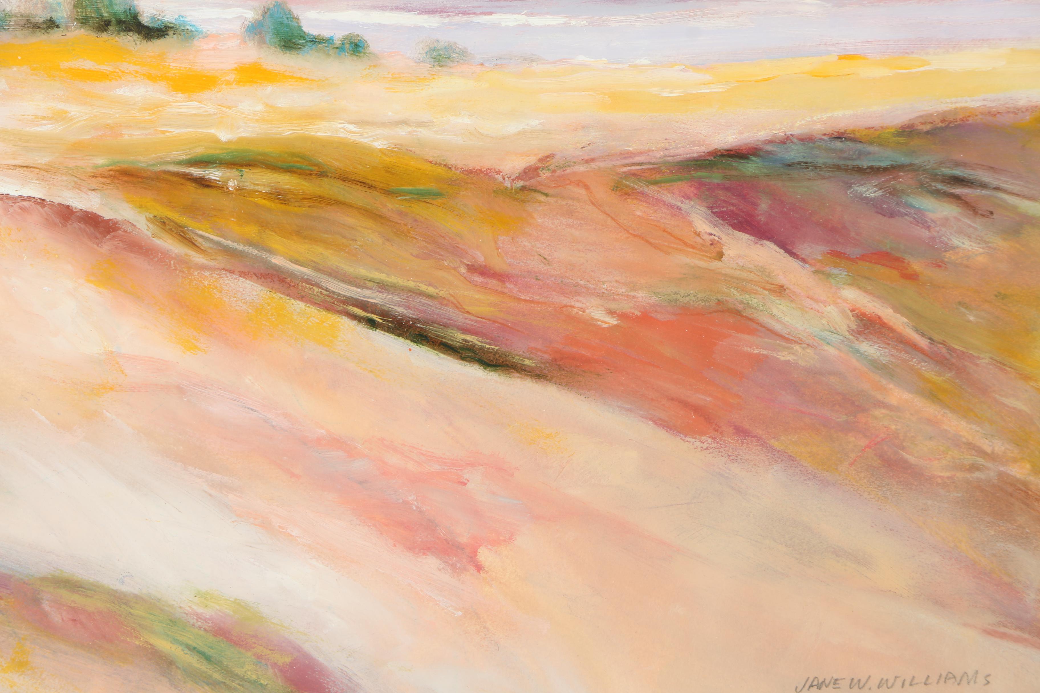 Framed Jane W. Williams Oil on Paper