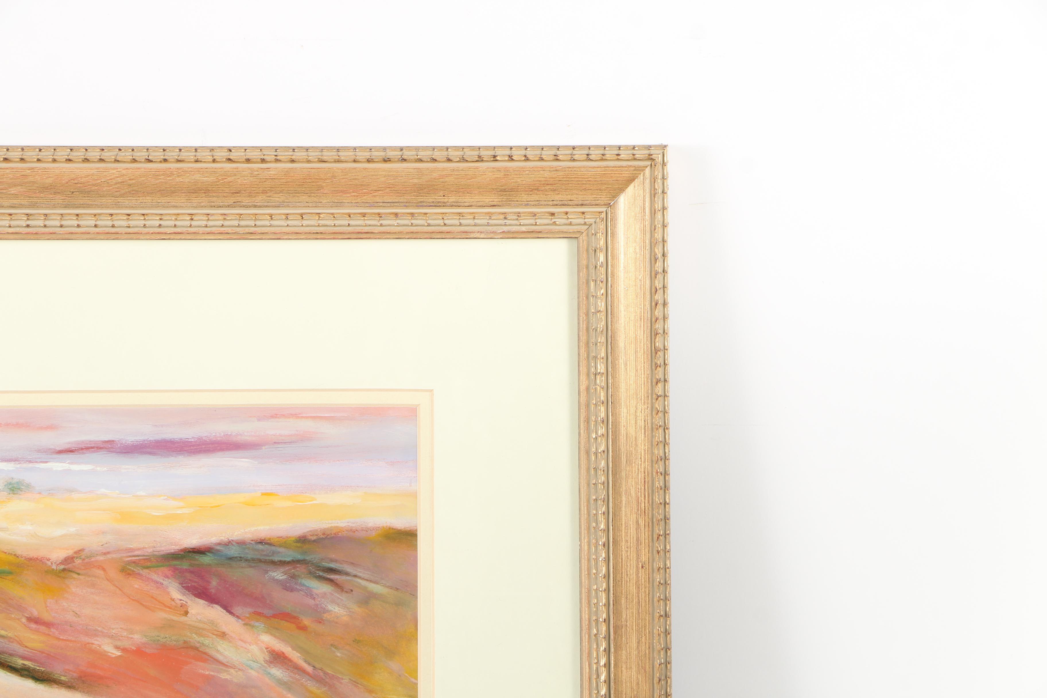 Framed Jane W. Williams Oil on Paper