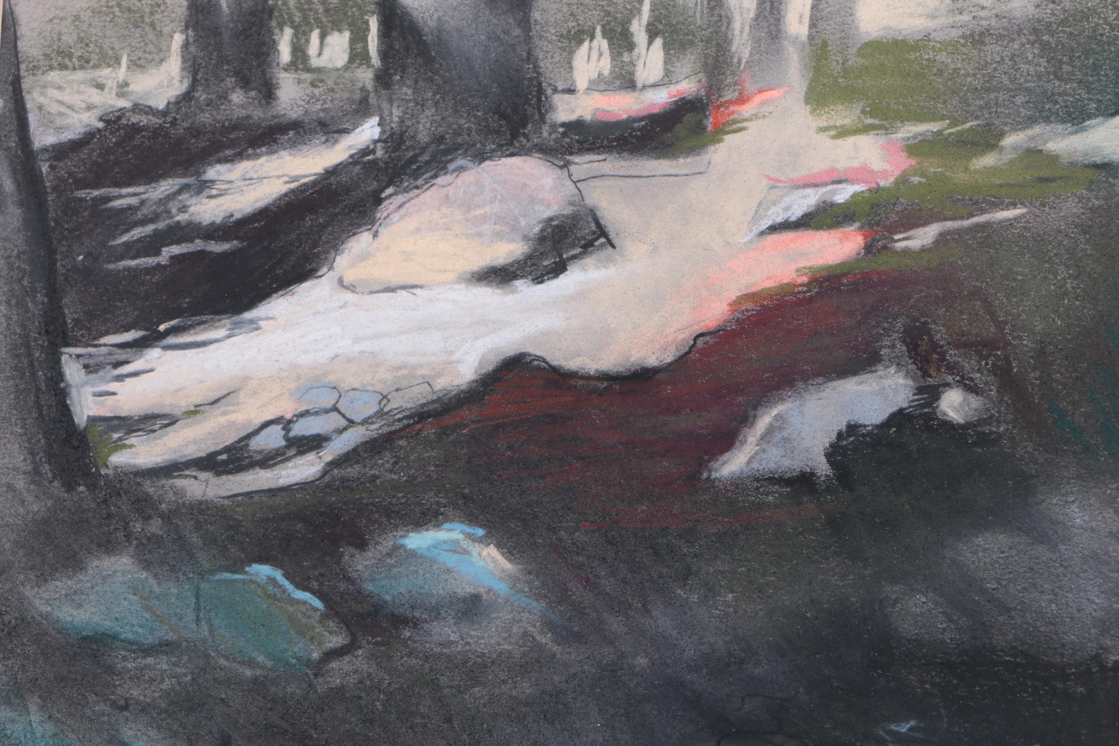 Jane W. Williams Pastel on Paper of a Forest