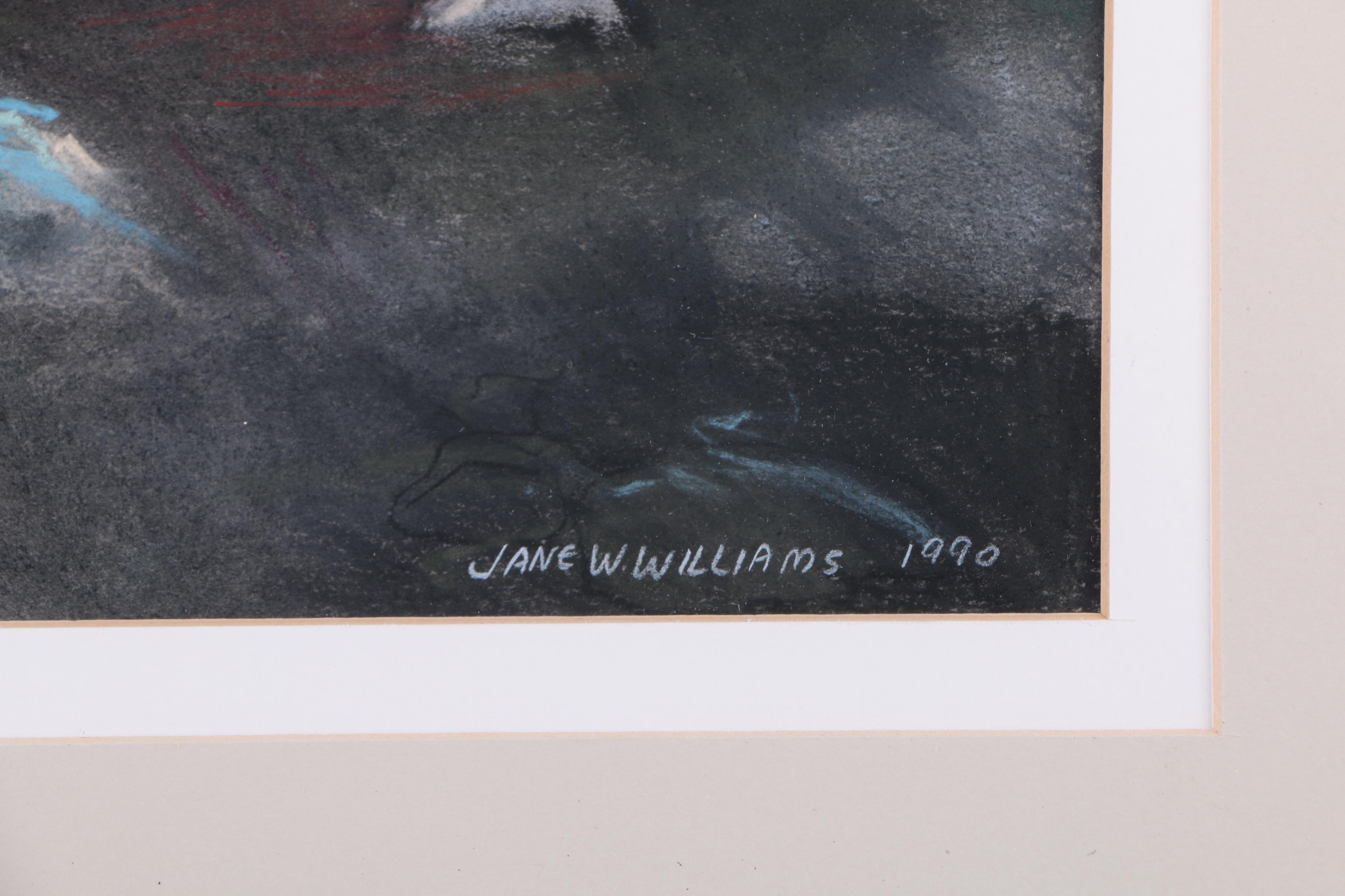 Jane W. Williams Pastel on Paper of a Forest