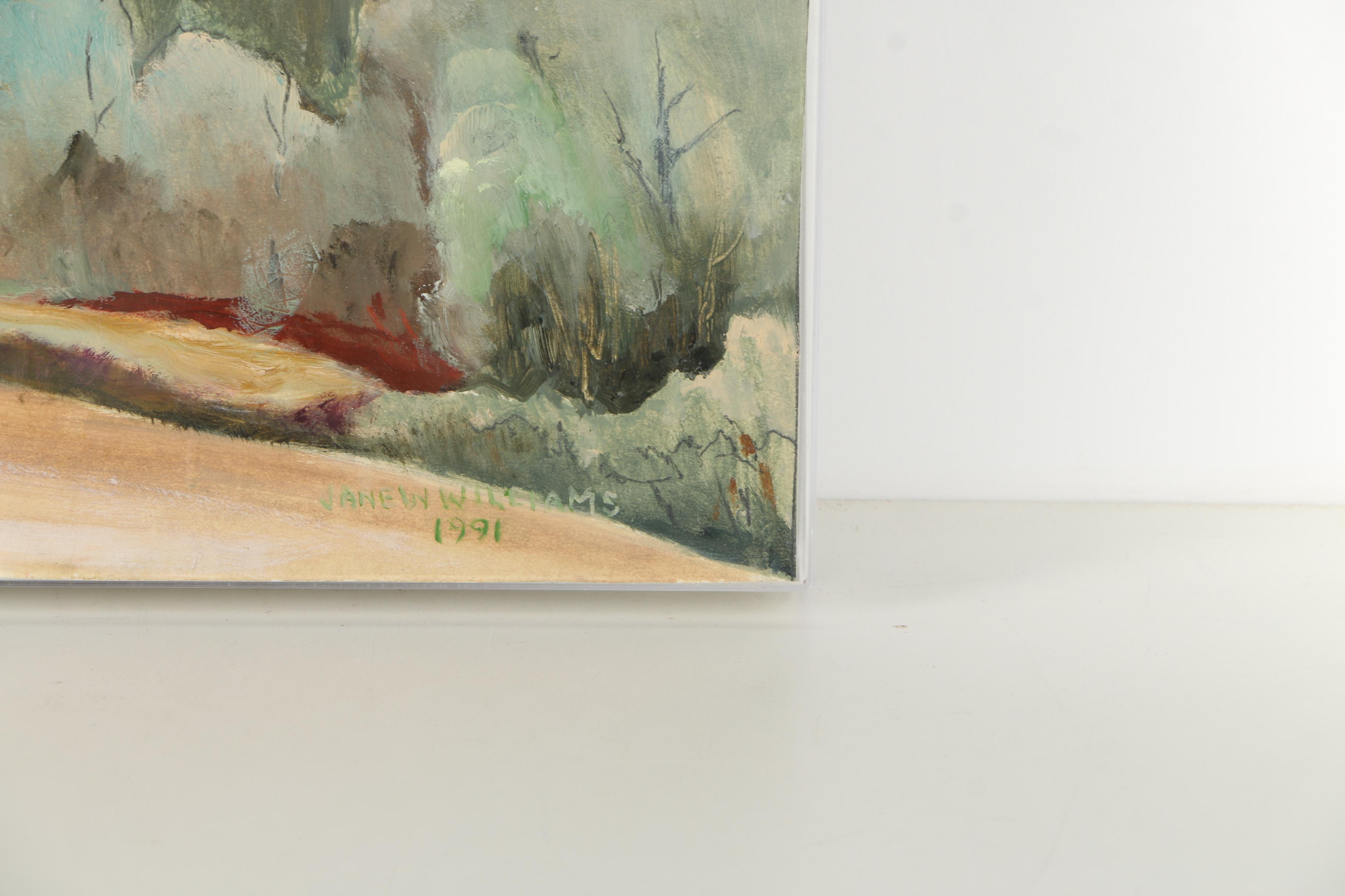 Pair of Jane W. Williams Oils on Paper