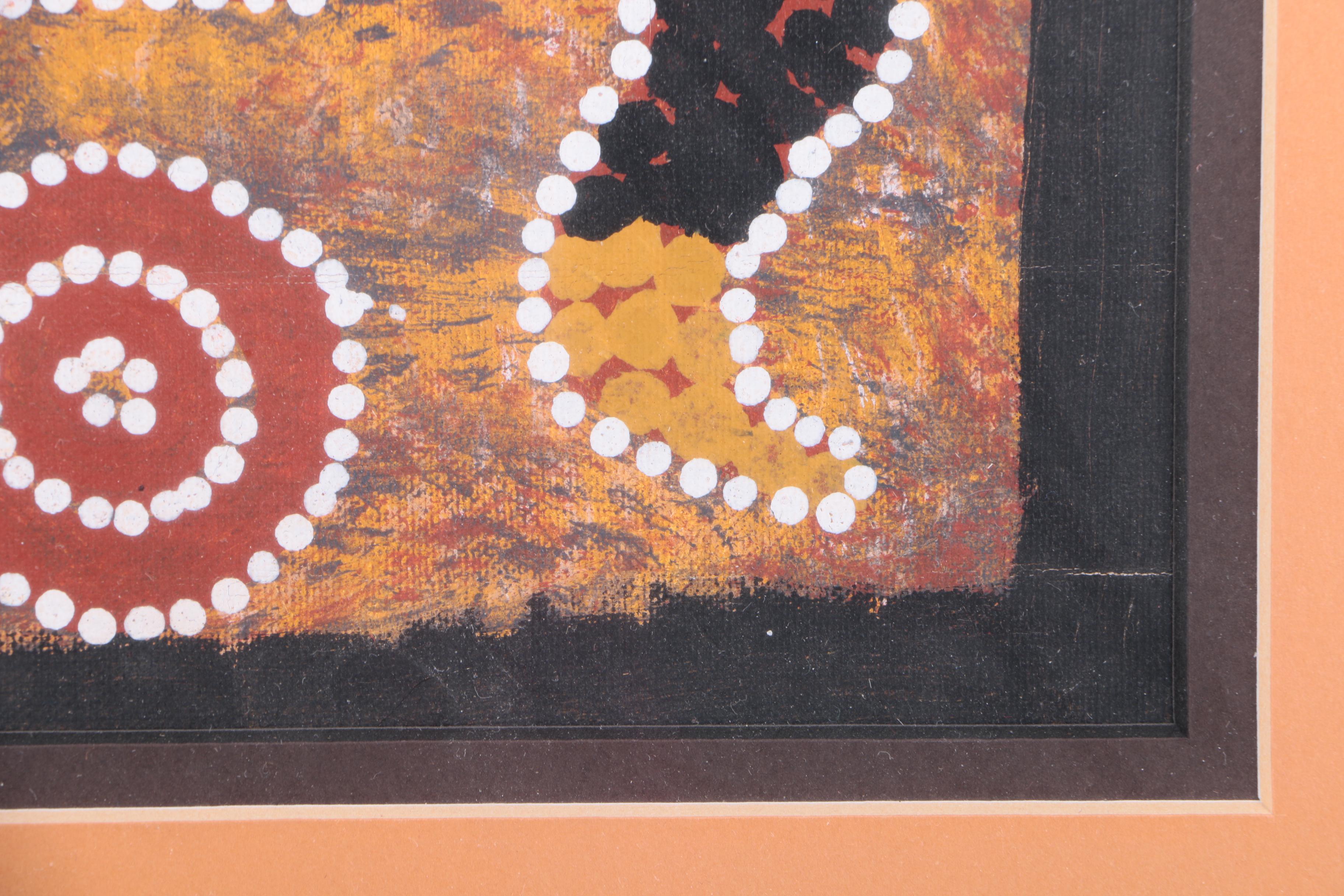 Helen Robertson Oil on Canvas "Snake and Emu Dreaming"