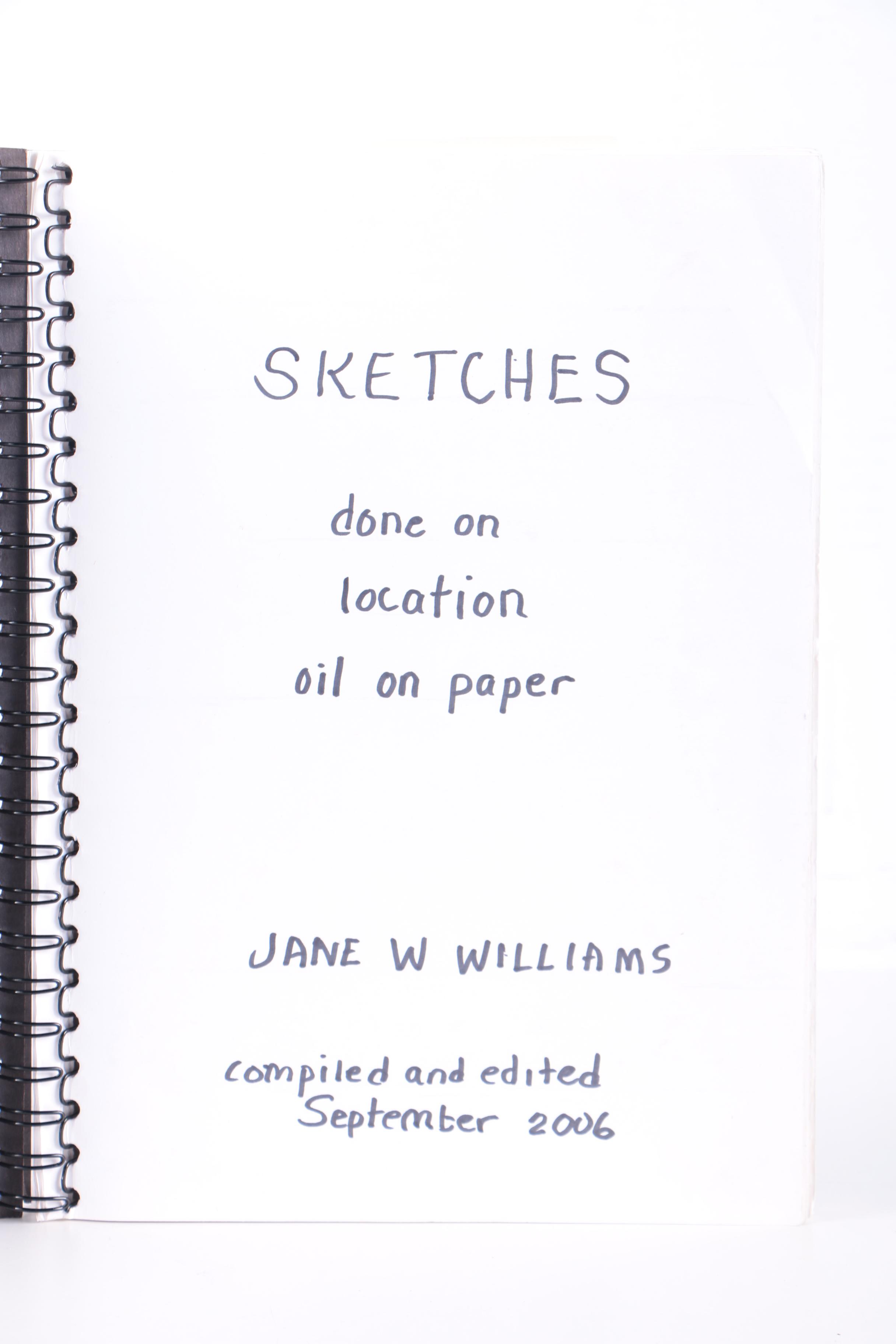 Jane Williams Oils on Paper Sketch Book Journal