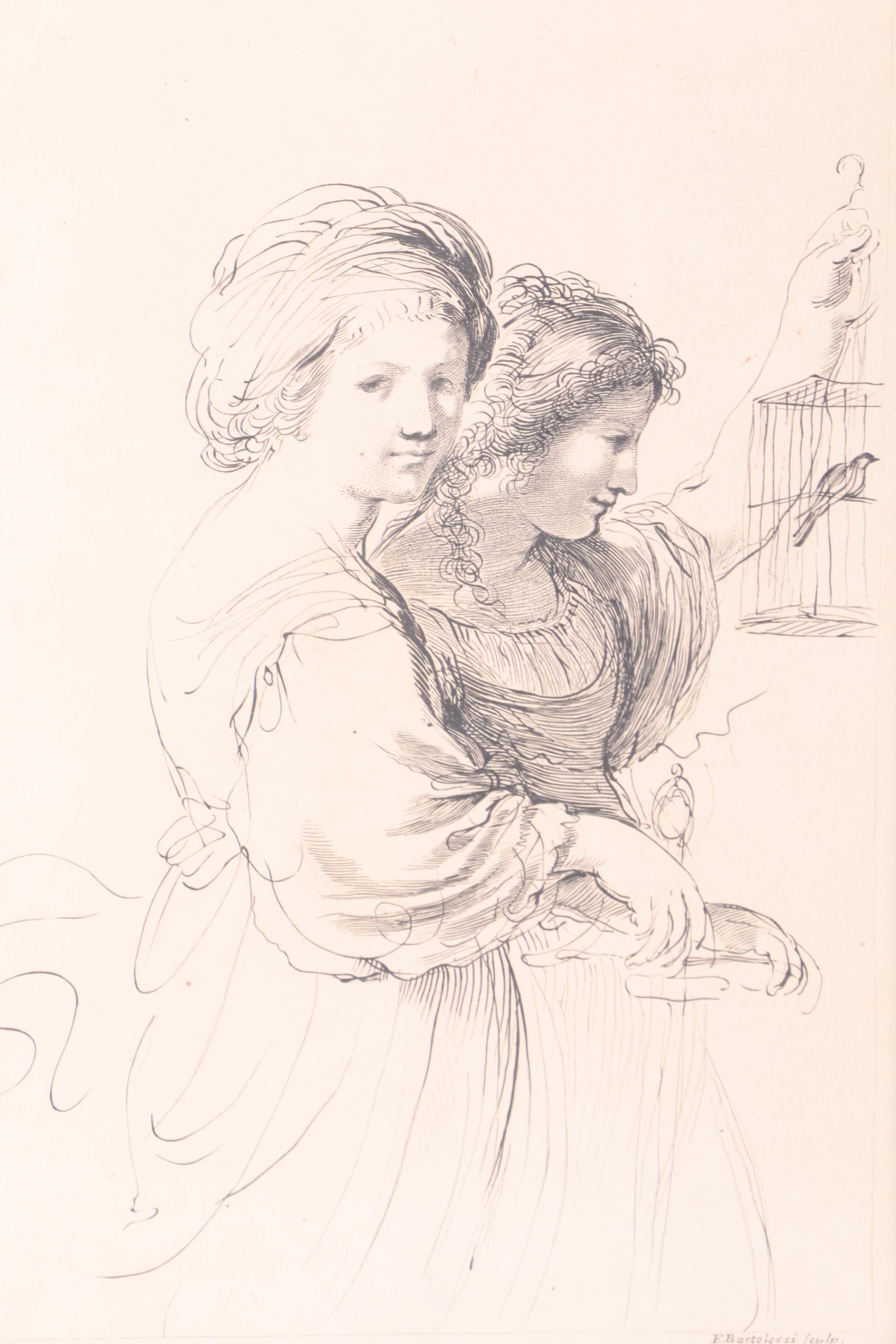 Pair of Francesco Bartolozzi Original Engravings on Paper