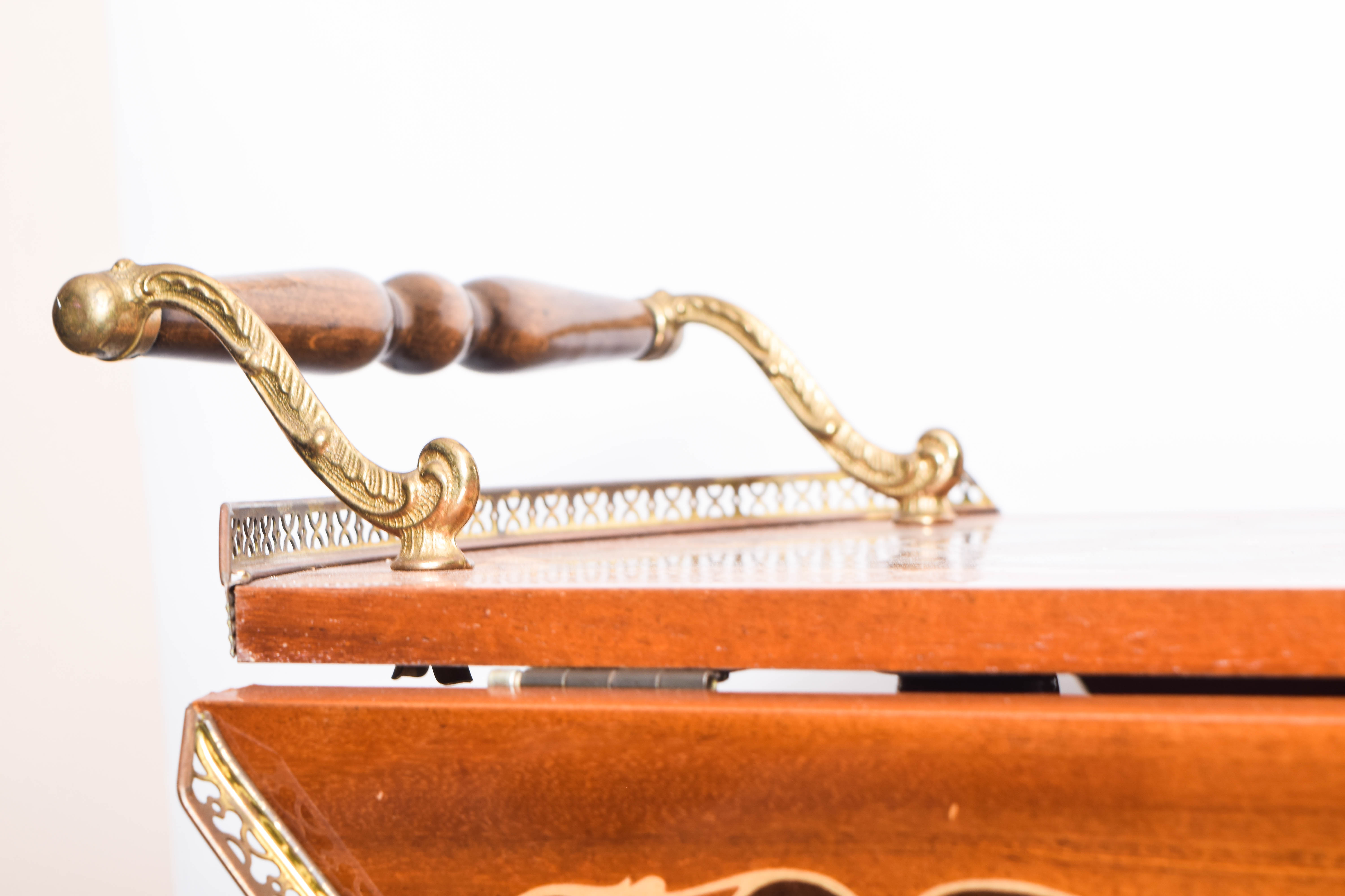 Vintage Italian Marquetry Tea Cart