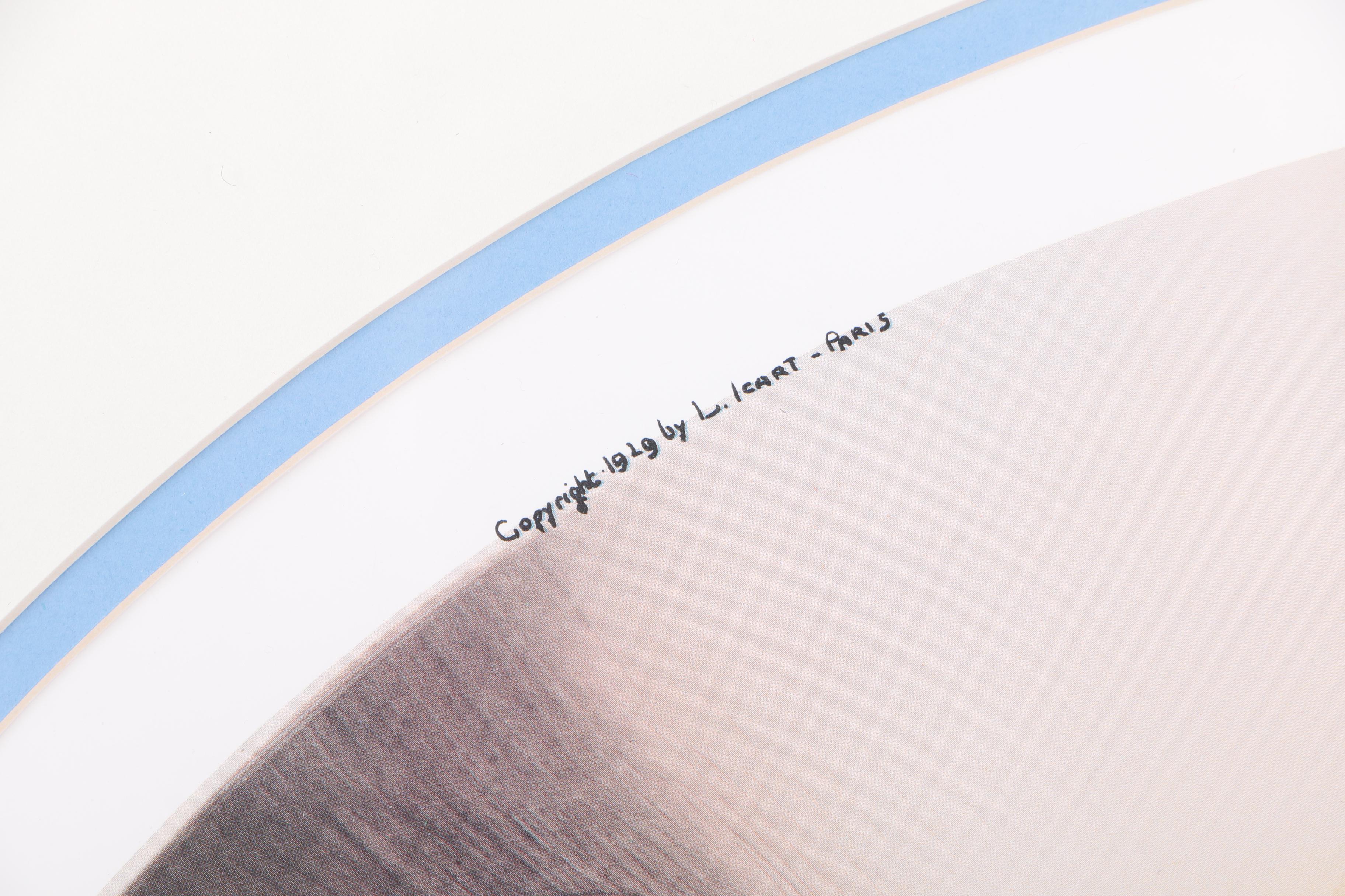 After Louis Icart Offset Lithograph on Paper "Les Hortensias"