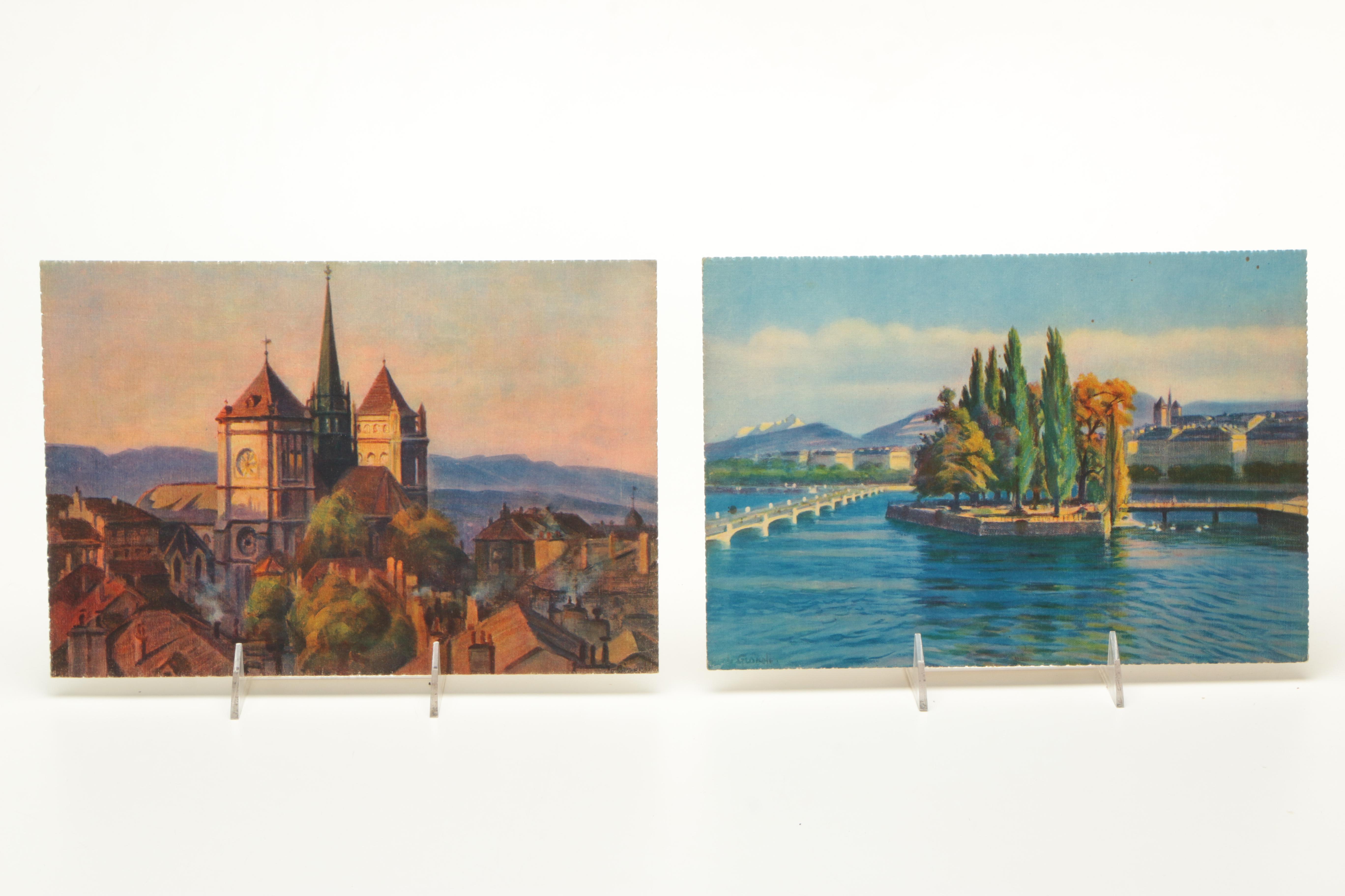 Collection of Giclees on Textured Paper of Geneva