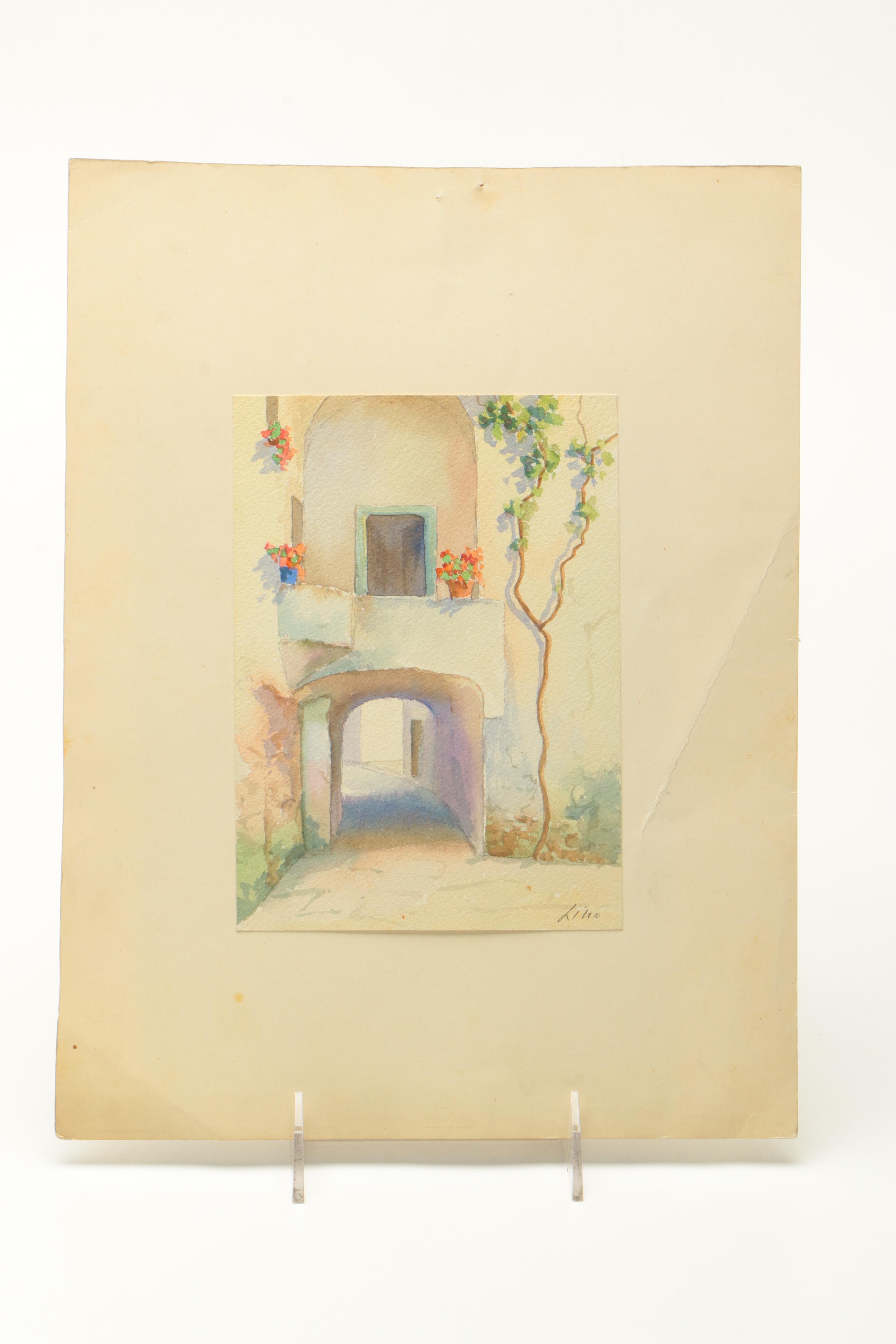 Collection of Lino Watercolor and Gouaches on Paper