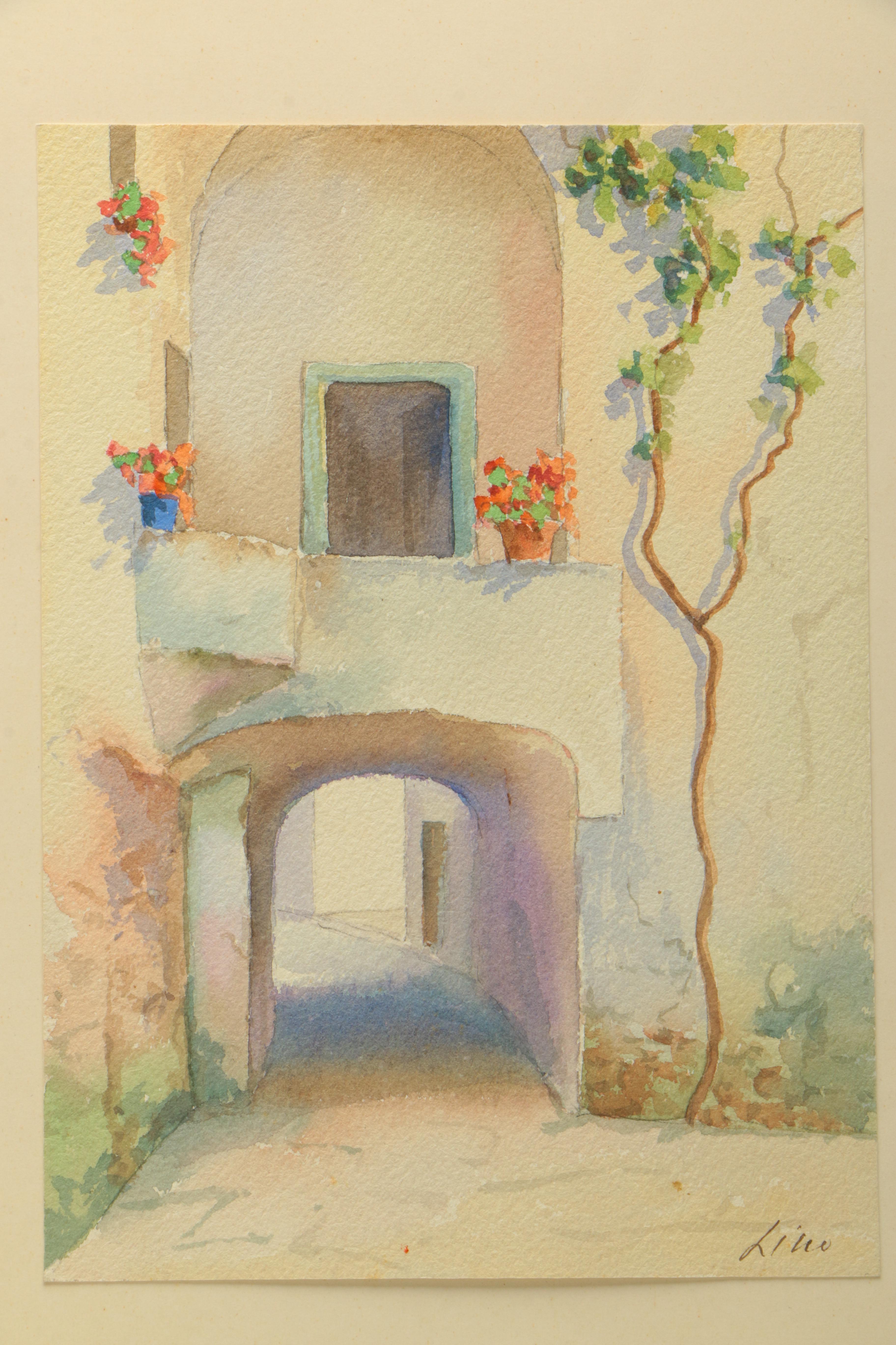 Collection of Lino Watercolor and Gouaches on Paper