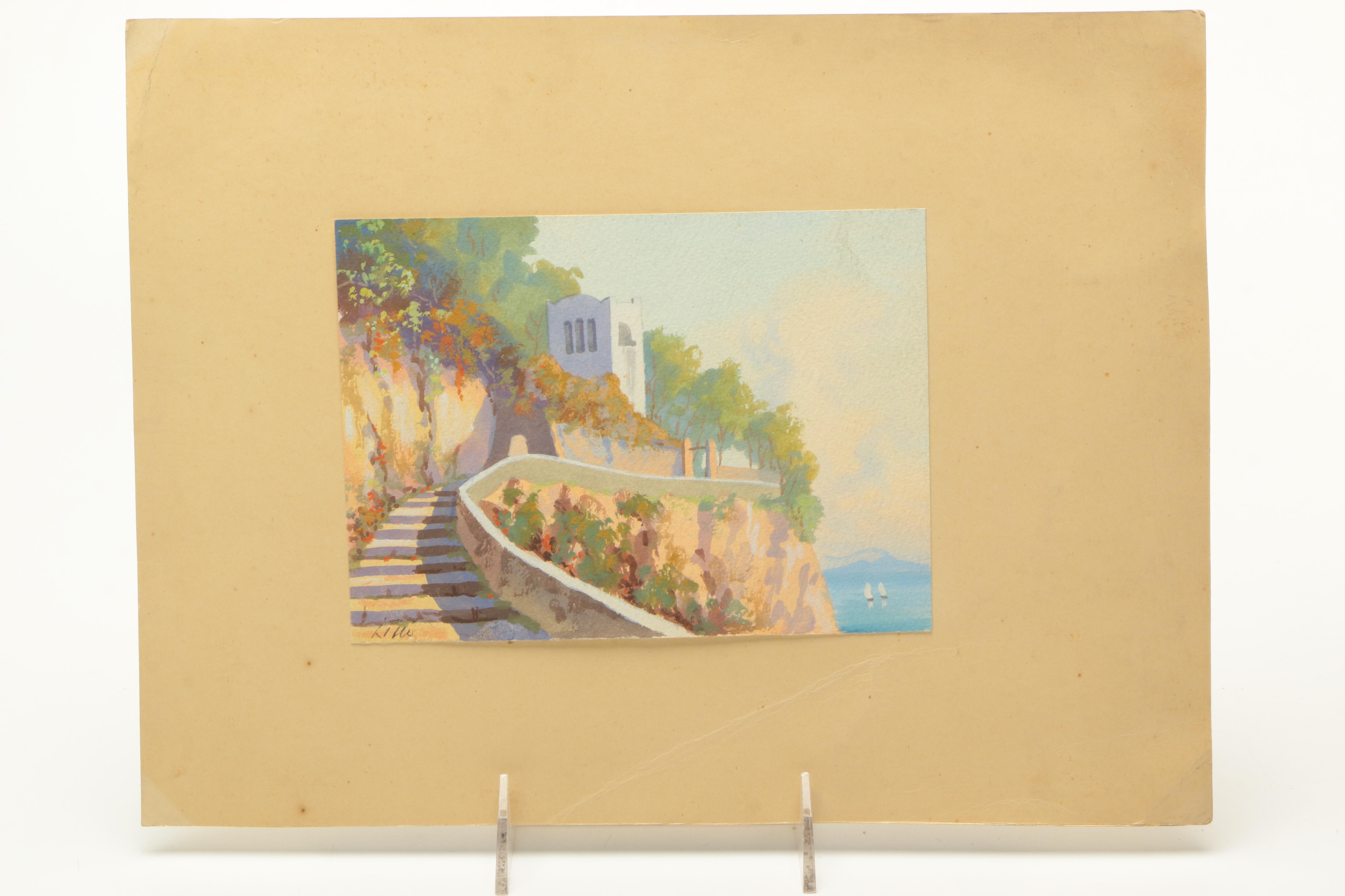 Collection of Lino Watercolor and Gouaches on Paper