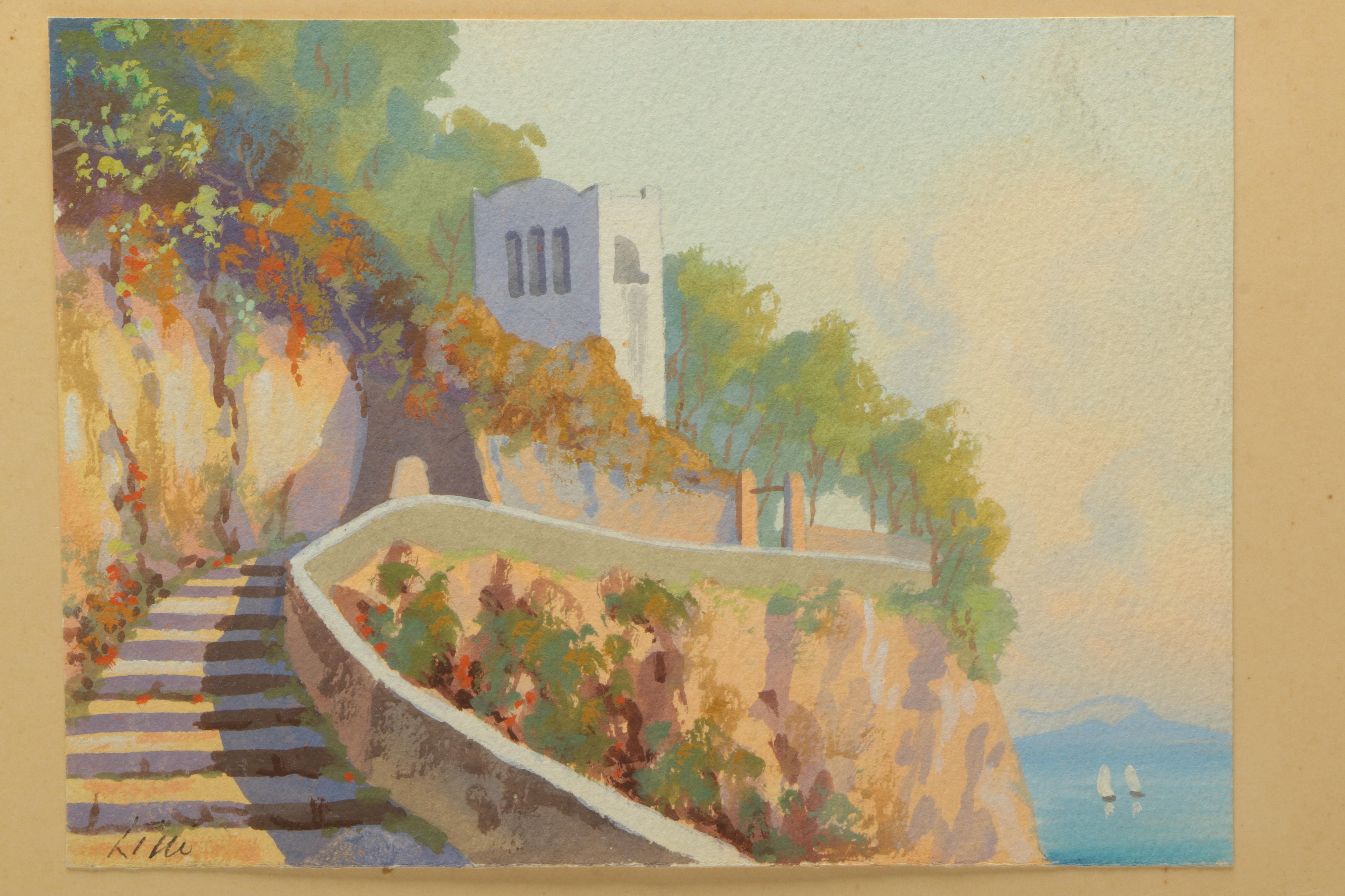 Collection of Lino Watercolor and Gouaches on Paper