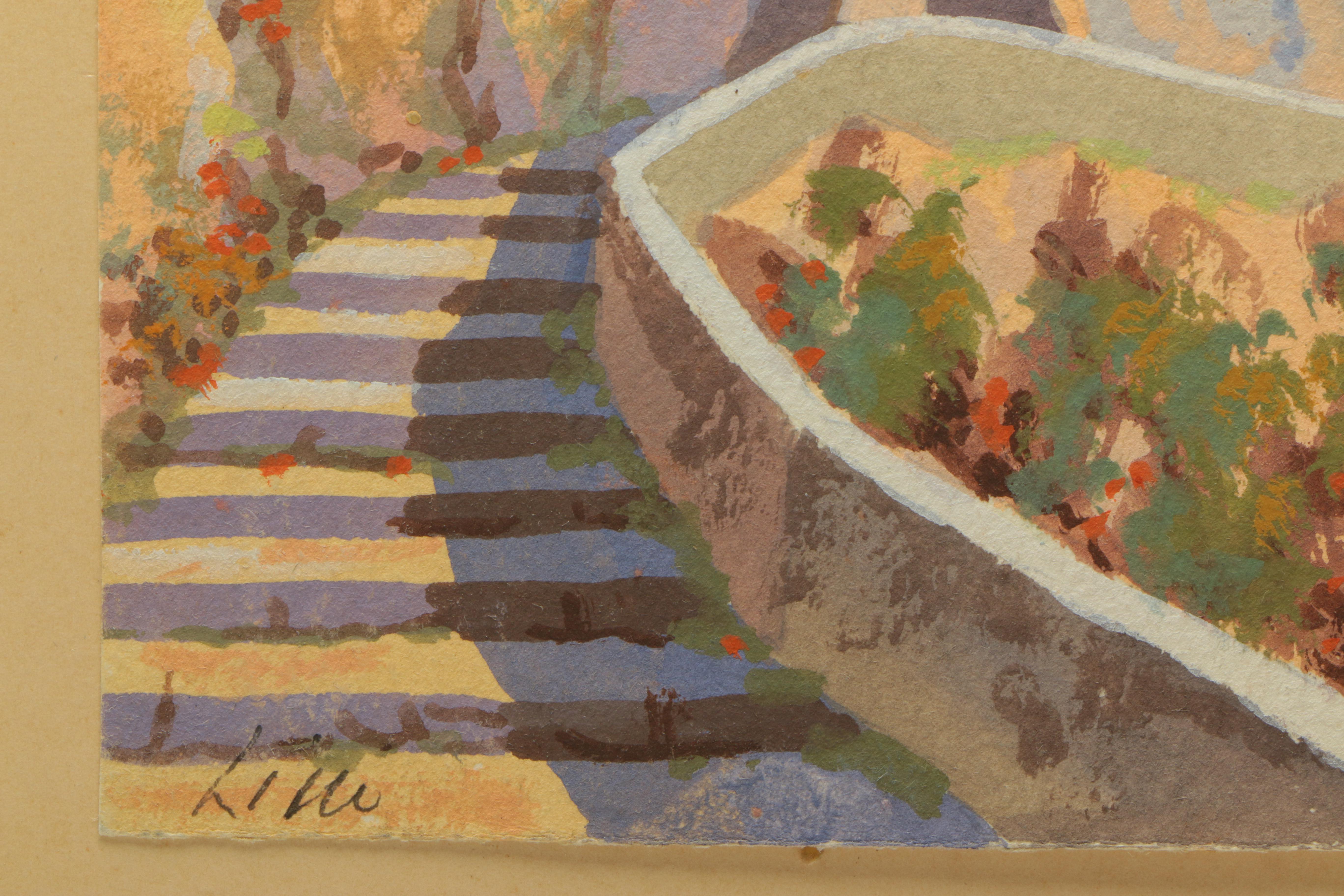 Collection of Lino Watercolor and Gouaches on Paper