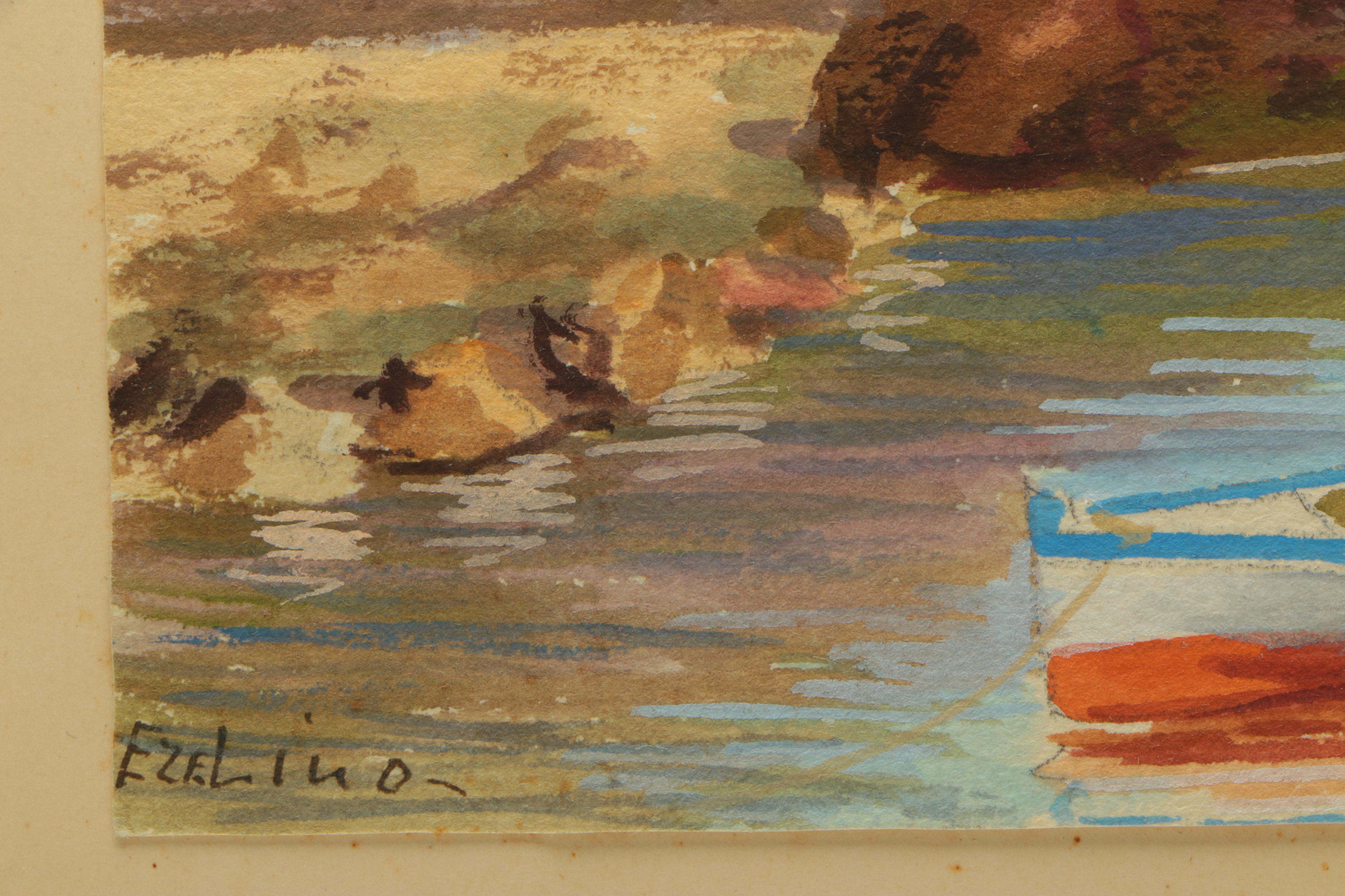 Collection of Lino Watercolor and Gouaches on Paper