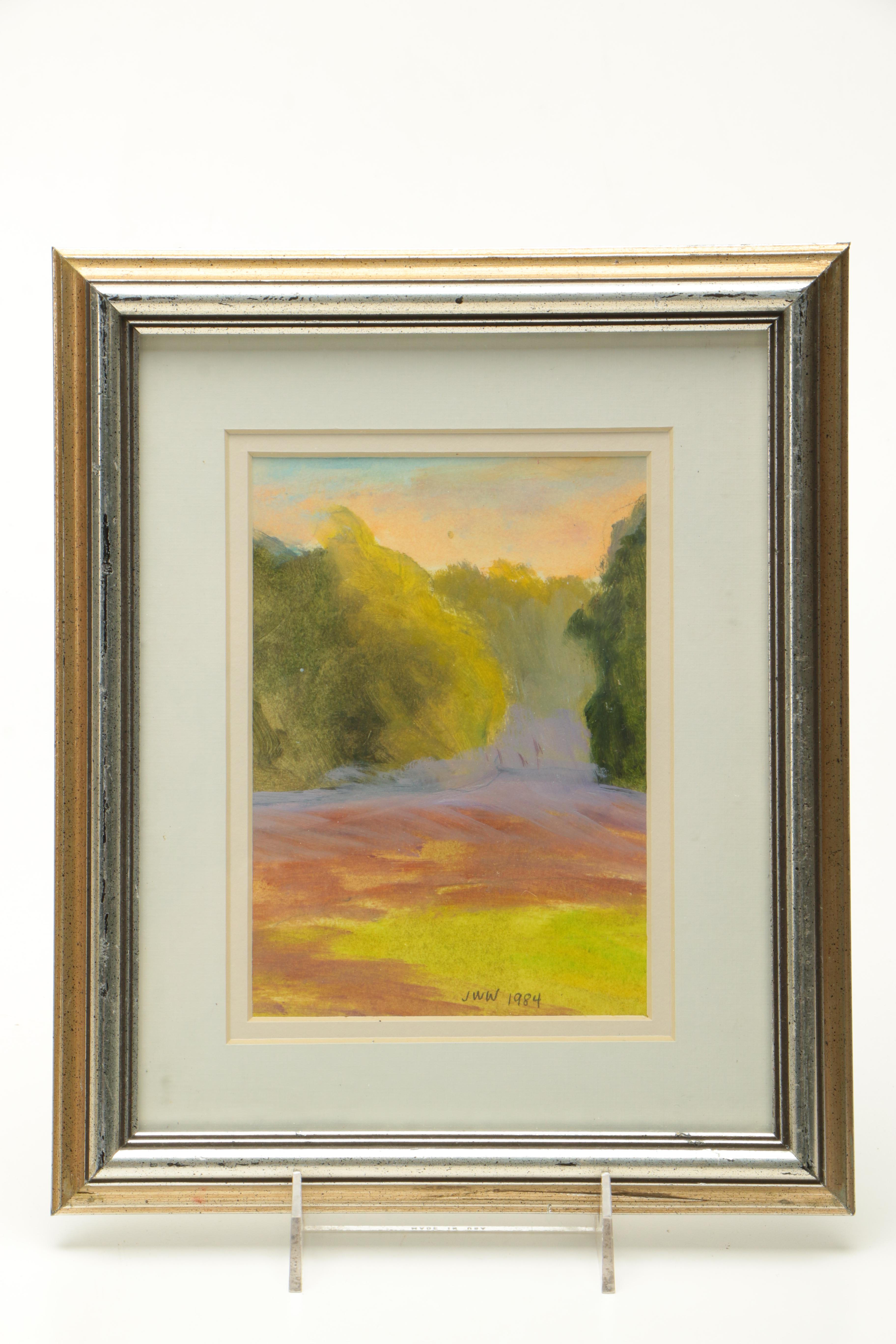 Pair of J.W.W. Pastels on Paper