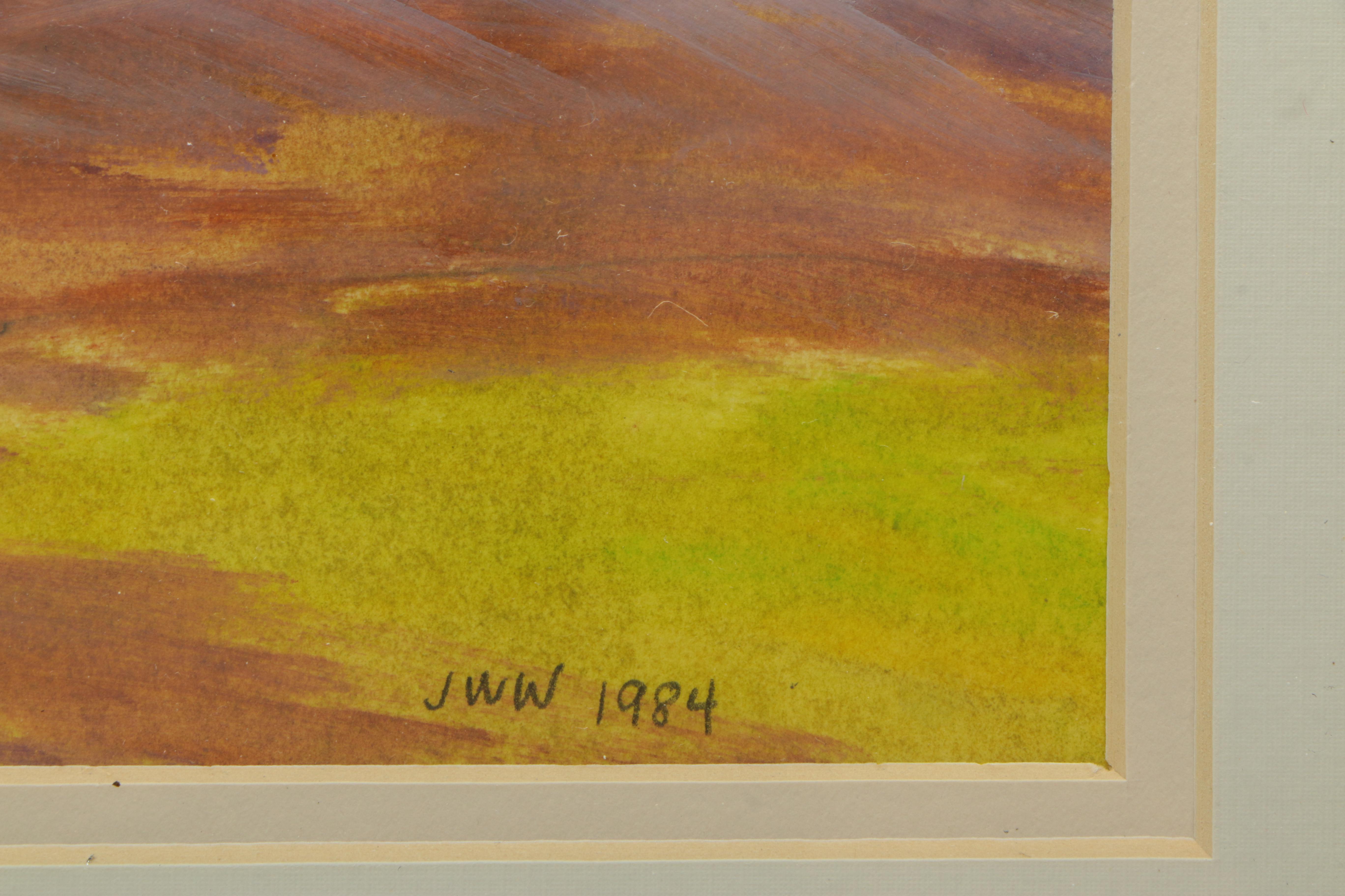 Pair of J.W.W. Pastels on Paper