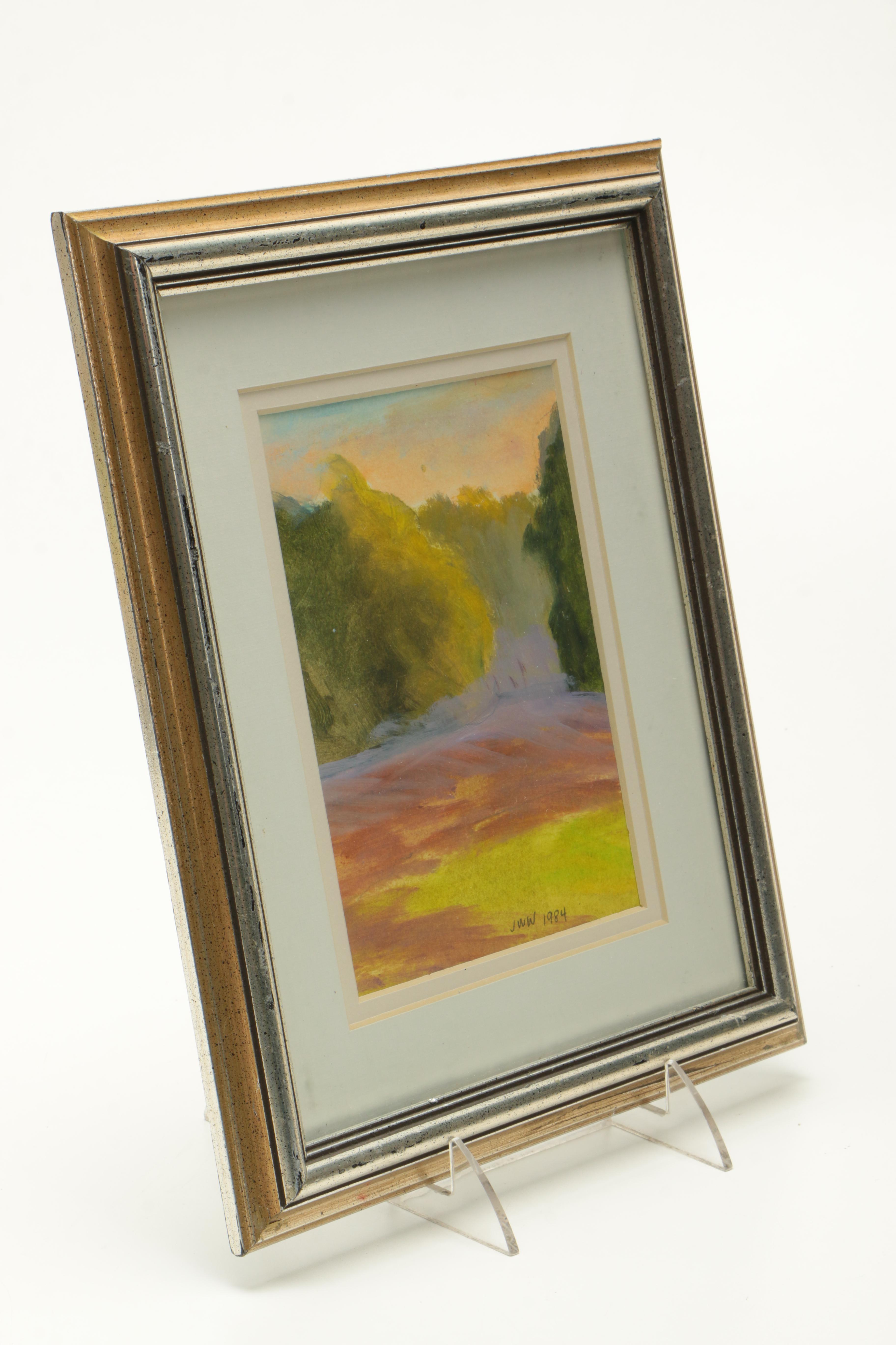 Pair of J.W.W. Pastels on Paper