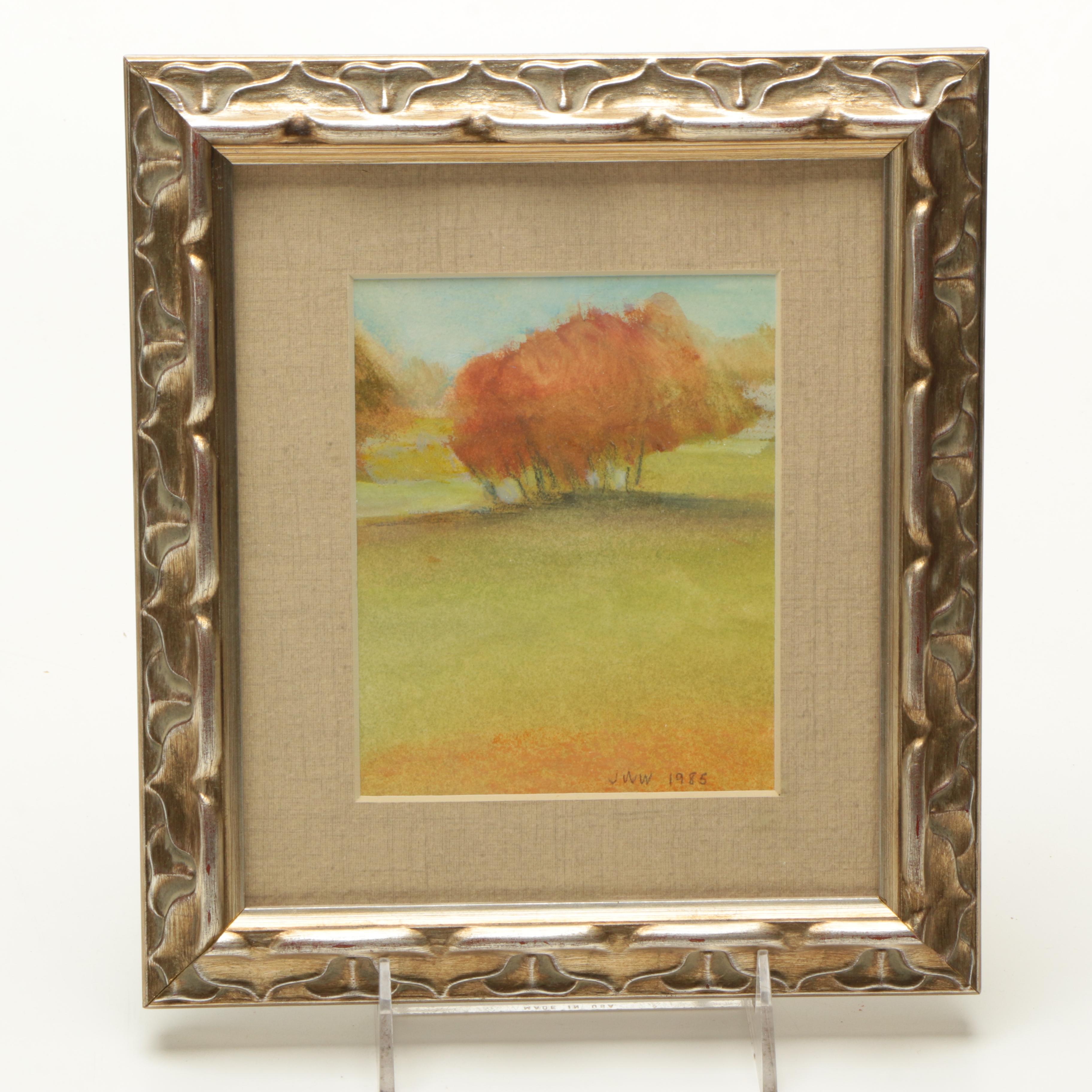 Pair of J.W.W. Pastels on Paper