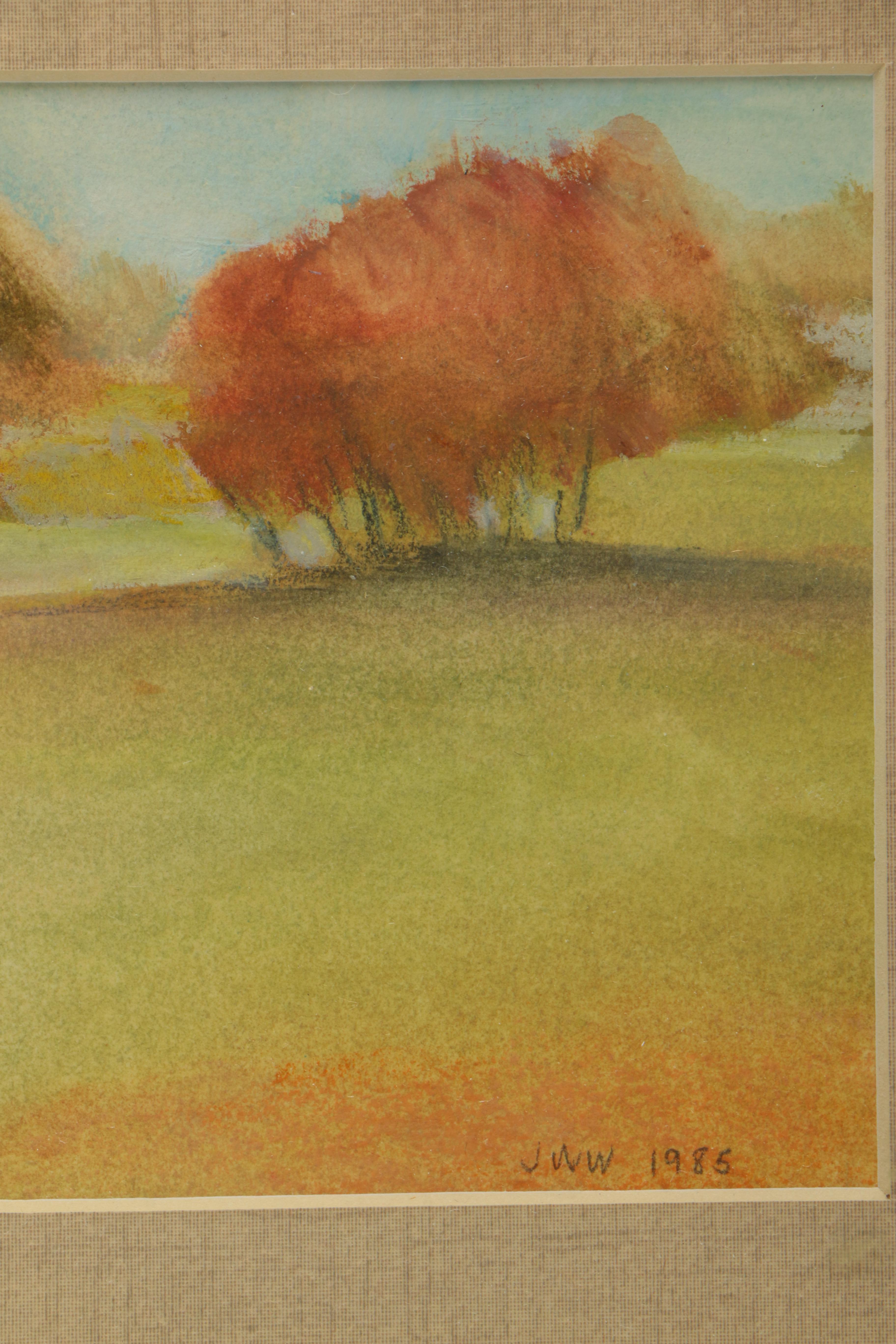 Pair of J.W.W. Pastels on Paper