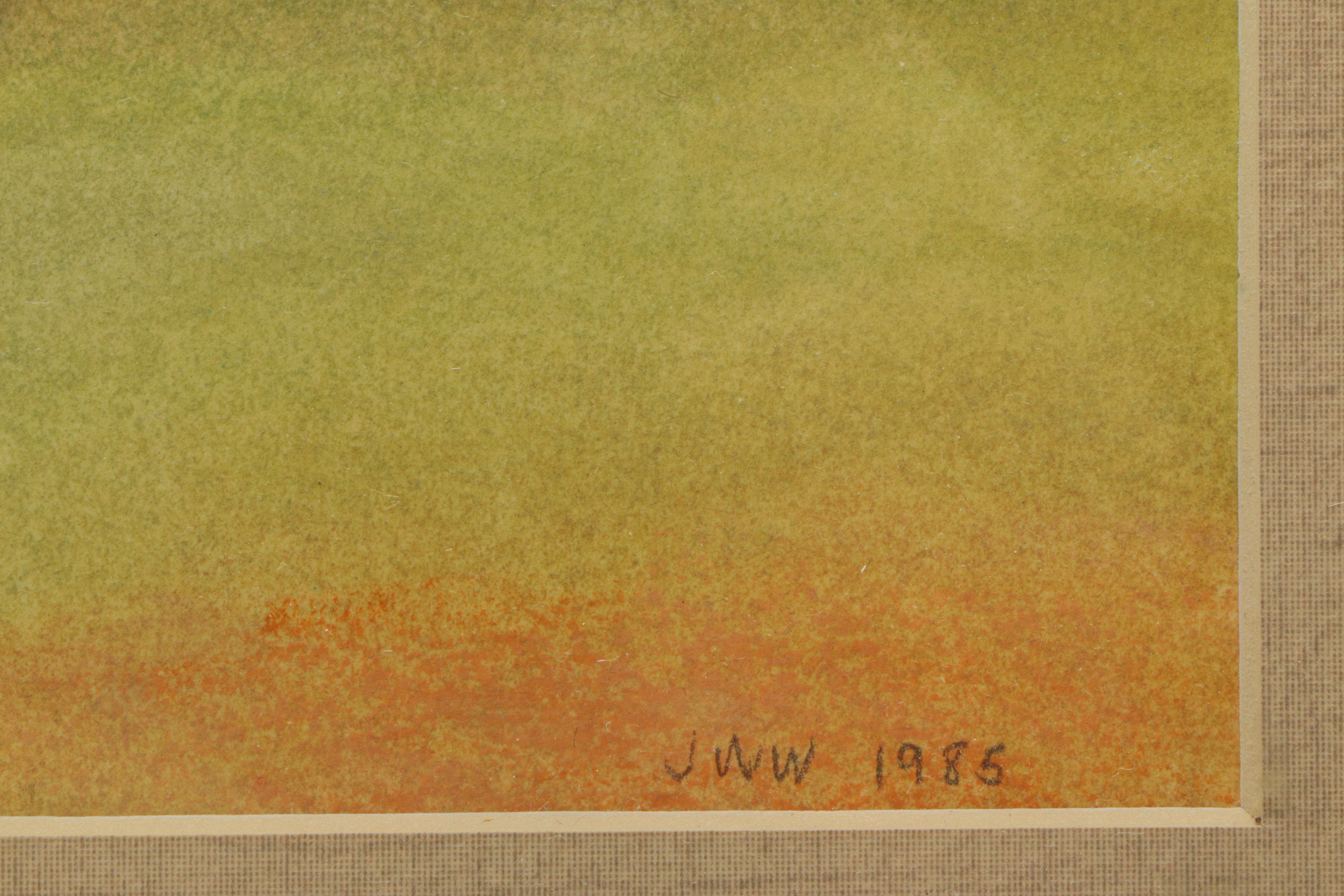 Pair of J.W.W. Pastels on Paper